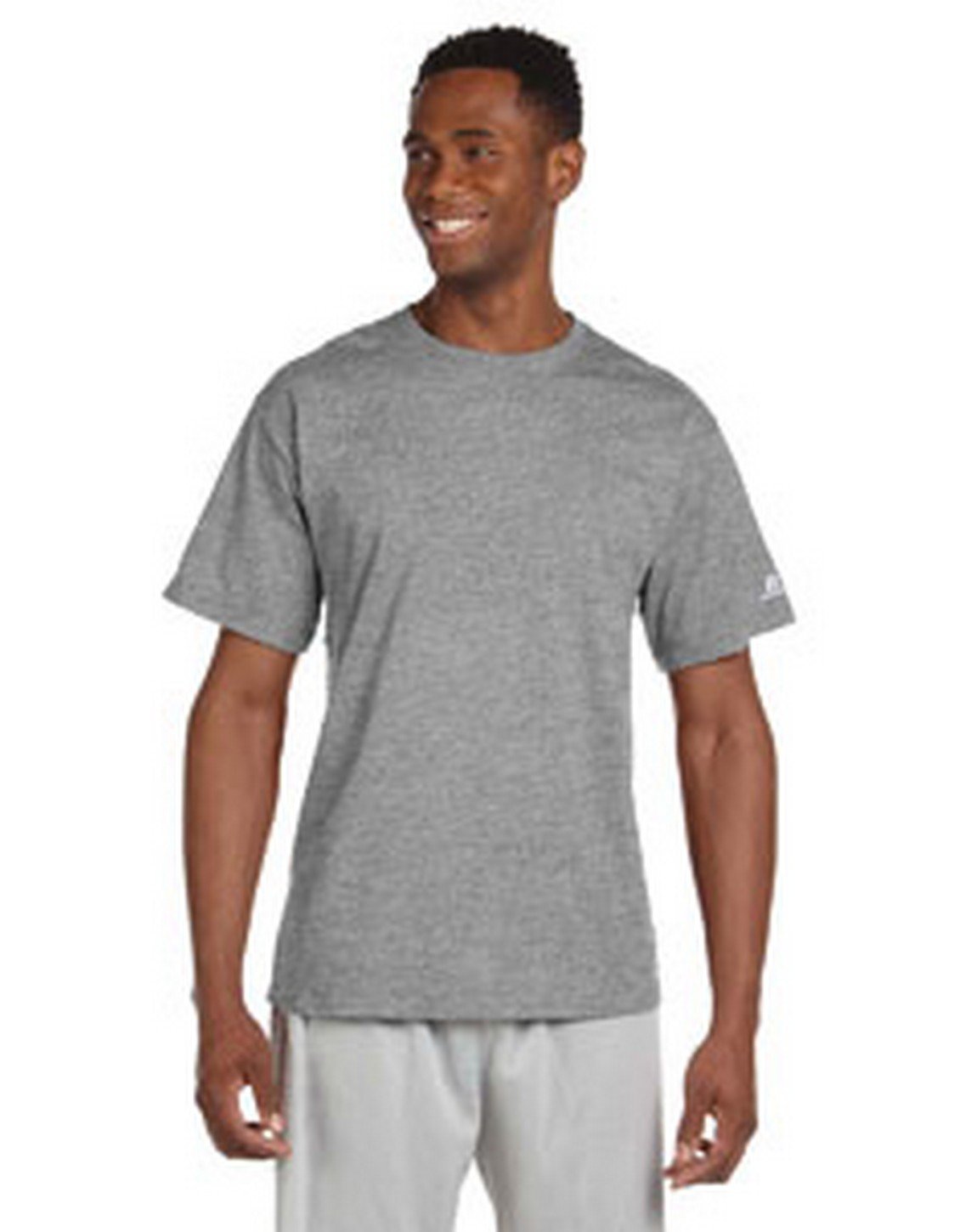 Russell Athletic Men's Basic Cotton T-Shirts - Soft Comfort Fit Crewneck Tees for Casual Wear & Gym Workouts | Moisture-Wicking Breathable Fabric | Machine Washable (Pack of 3) | Perfect for Everyday Use, Sports & Lounge Wear