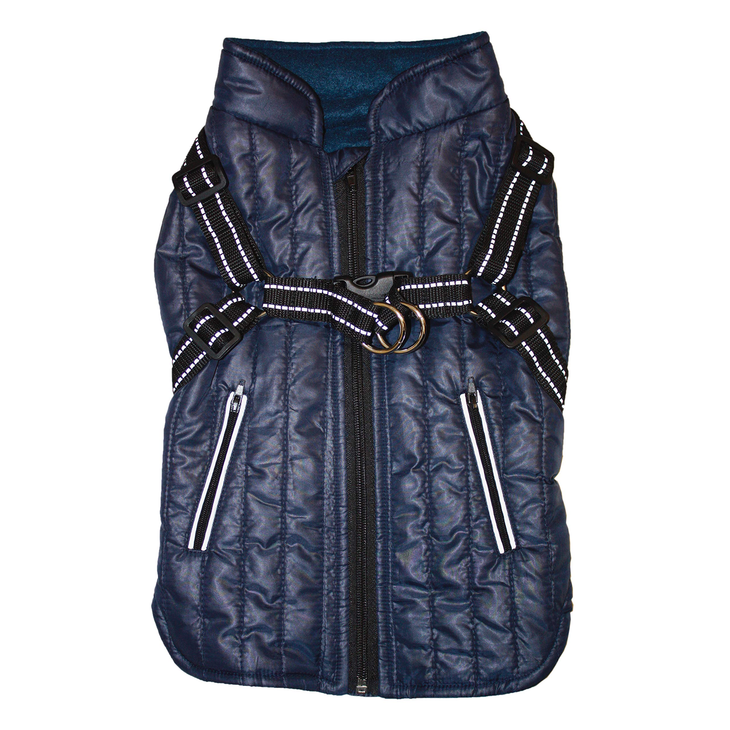Ethical Pet Coat Harness - Navy Blue for Small Dogs - Outdoor Walking