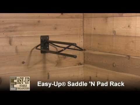 Easy Up® Saddle Rack With Single Pad Bar - Heavy Duty Horse Saddle Stand for Stable & Barn Organization | Perfect for Equestrian Gear Storage & Tack Room Setup