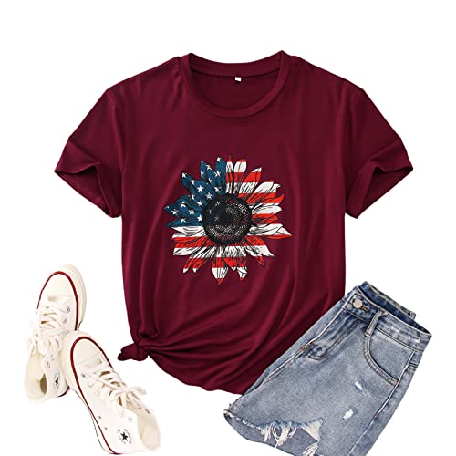 Usa Flag Sunflower Red