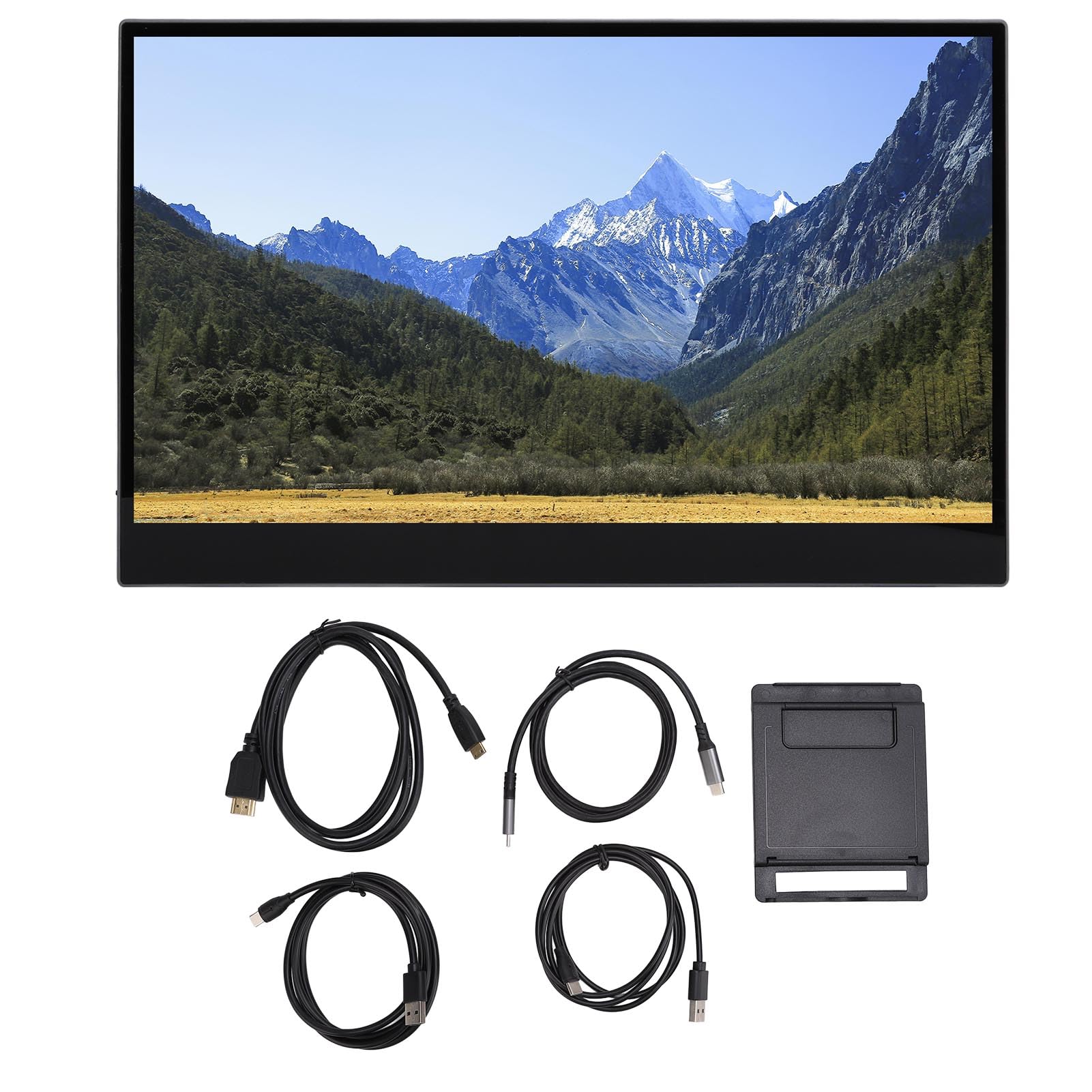 15.6 Inch 2.5K HD Touchscreen Portable Monitor - Ultra Slim External Display for Gaming, Laptop & Travel | Compatible with OS X, Windows & More | Perfect for Work, Entertainment & On-the-Go Productivity