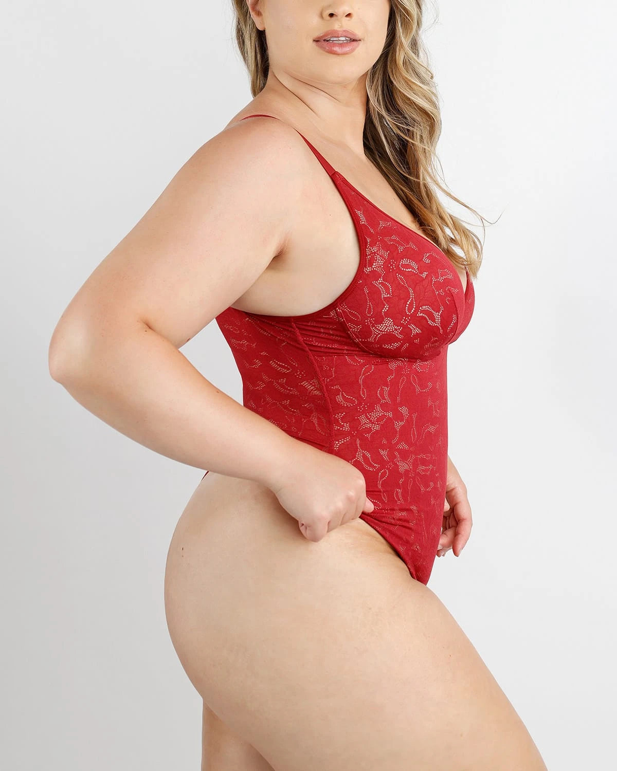 Lace Glamour Leafy Floral Cami Thong Bodysuit - Sexy Lingerie for Women, Perfect for Date Night & Special Occasions