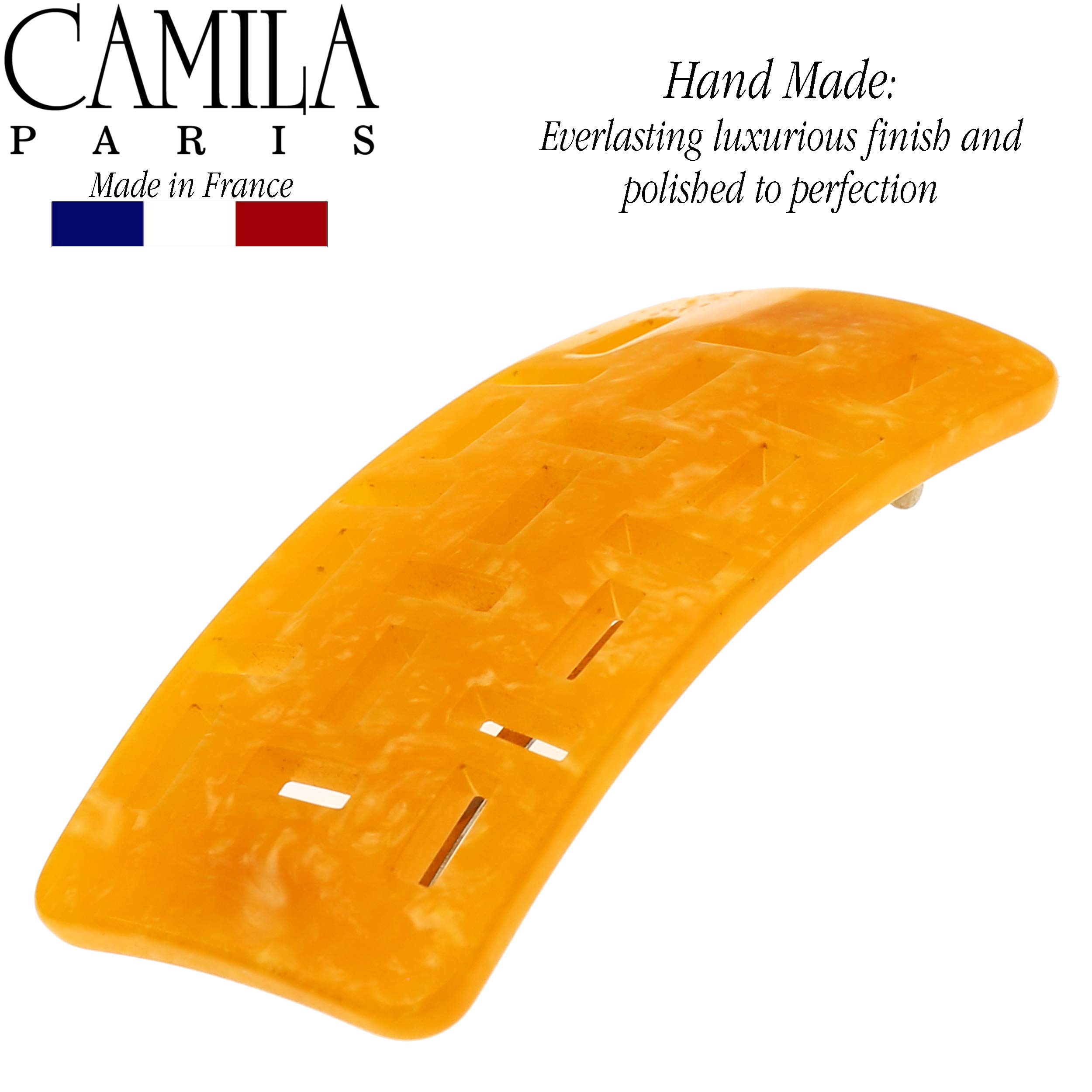 Camila Paris DG47 French Hair Barrette Clip for Girls & Women - Handmade in France, Strong Hold Grip, No Slip & Durable Hair Accessories - Perfect for School, Weddings & Everyday Styling