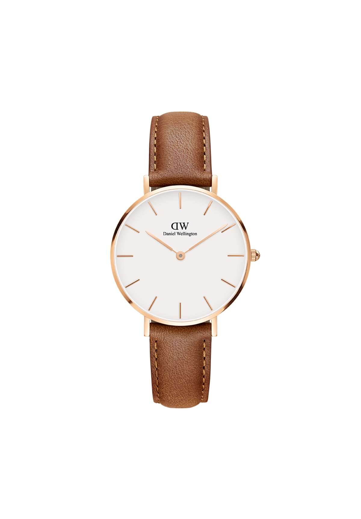 Daniel Wellington Petite Rose Gold Leather Watch for Women - Elegant & Minimalist Fashion Accessory for Everyday Wear, Office & Special Occasions