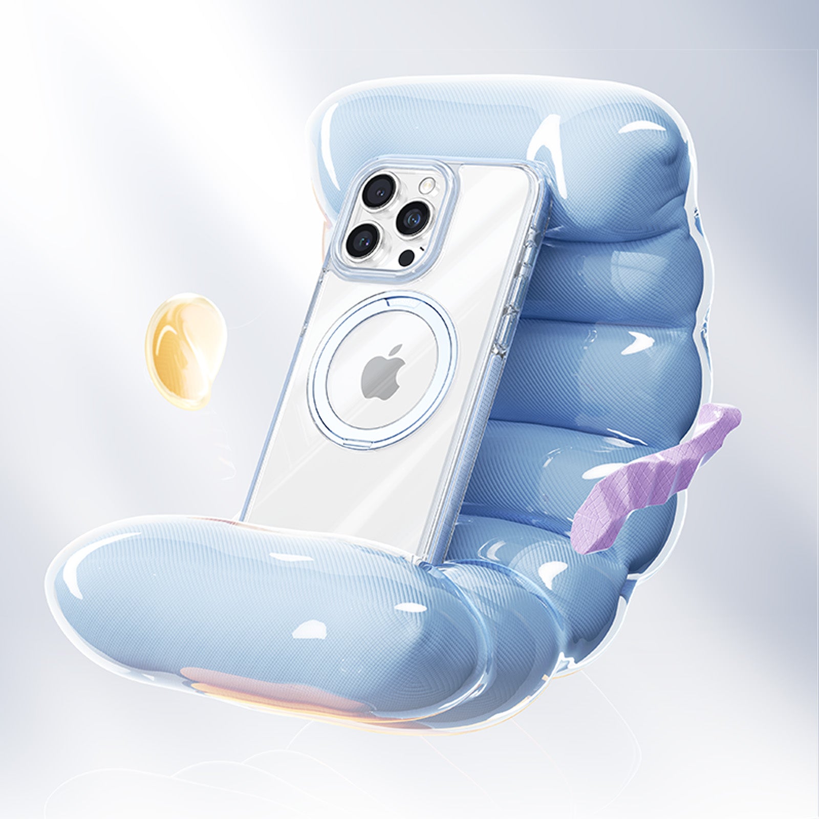Ostand R Light for iPhone 16 Pro - Adjustable Phone Stand with LED Light, Perfect for Video Calls, Gaming & Night Reading