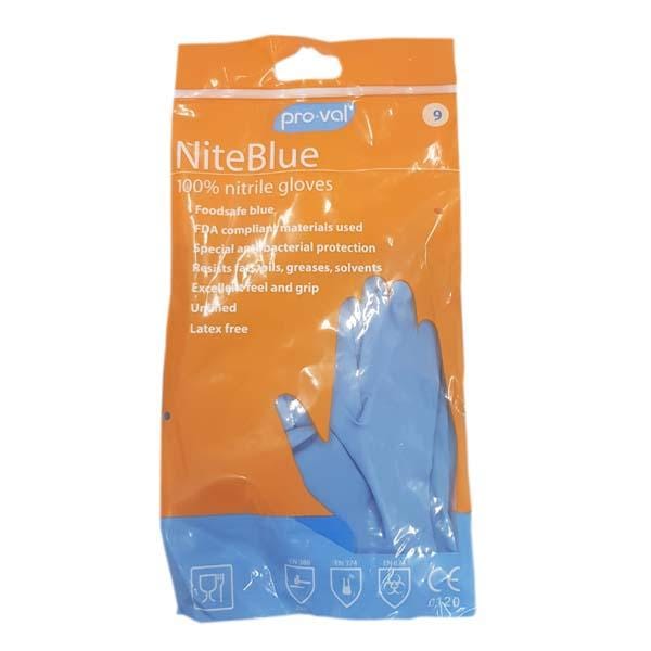 NiteBlue Nitrile Gloves Size 9 - 300 Count, Powder-Free, Disposable, Latex-Free, Food Safe - Perfect for Medical, Dental, Tattoo, Cleaning & Food Handling