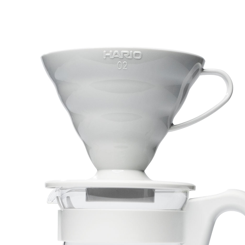 Hario V60 02 Coffee Dripper Pour Over Starter Kit - Ceramic Coffee Maker with Filters & Carafe, Perfect for Home Brewing Specialty Coffee & Gift for Coffee Lovers