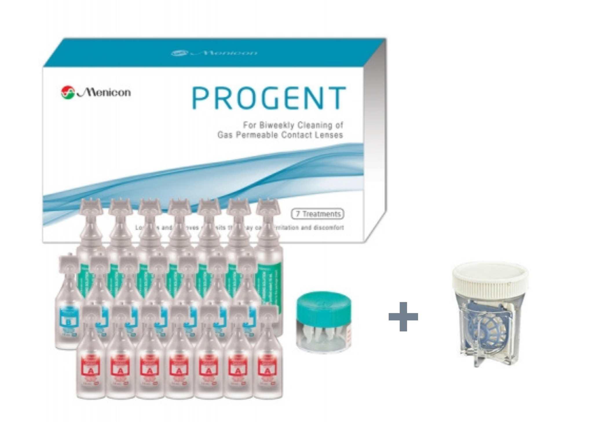 PROGENT Scleral Lens Cleaner Kit - Professional Contact Lens Cleaning Solution for Sensitive Eyes | Perfect for Daily Cleaning & Disinfection of Scleral Lenses