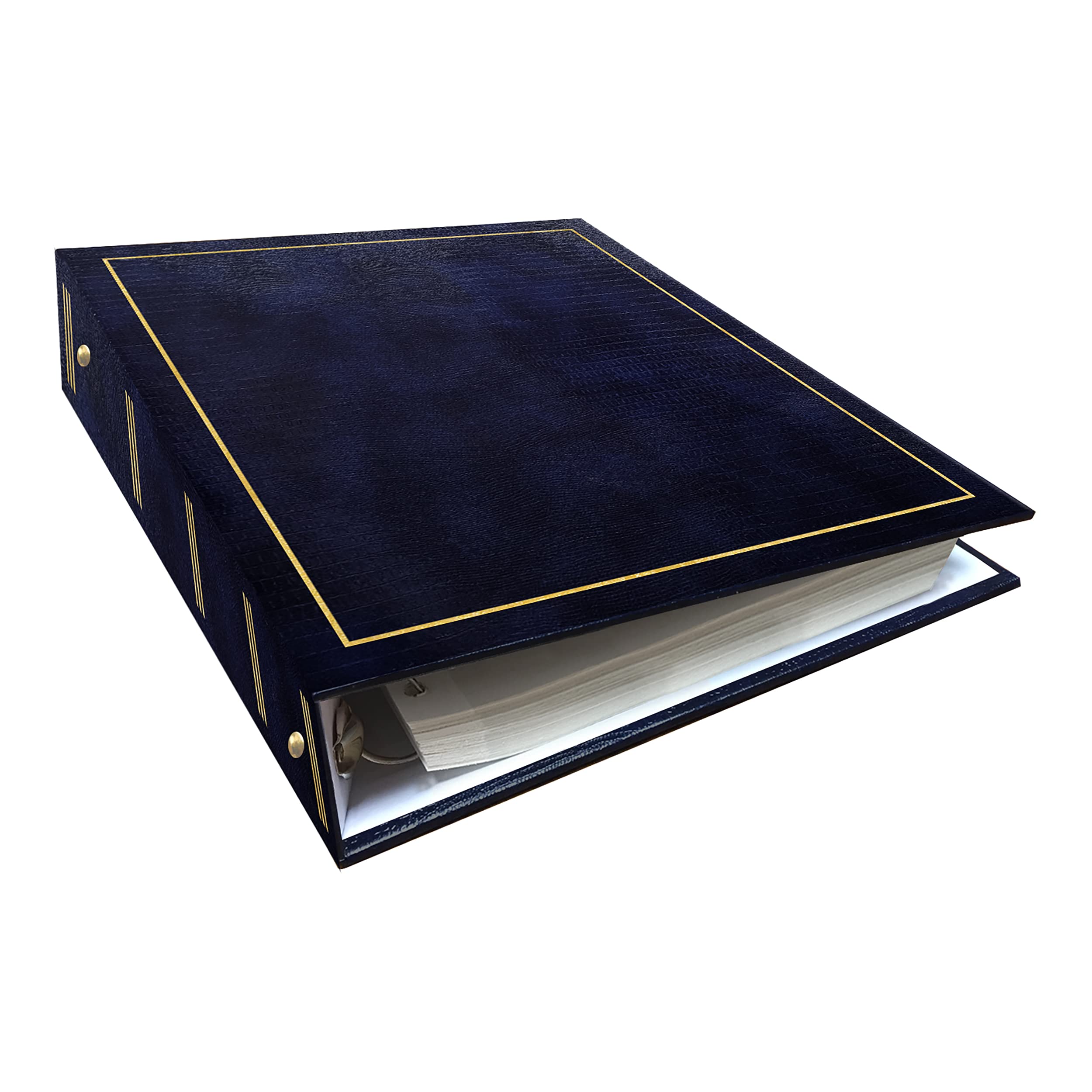 Pioneer Magnetic Self-Stick 3-Ring Photo Album (100 Pages) & Fabric Frame Cover Photo Album (200 Pockets) - Navy Blue & Sky Blue | Scrapbooking, Family Memories, Wedding Photos, Baby Pictures, Travel Souvenirs