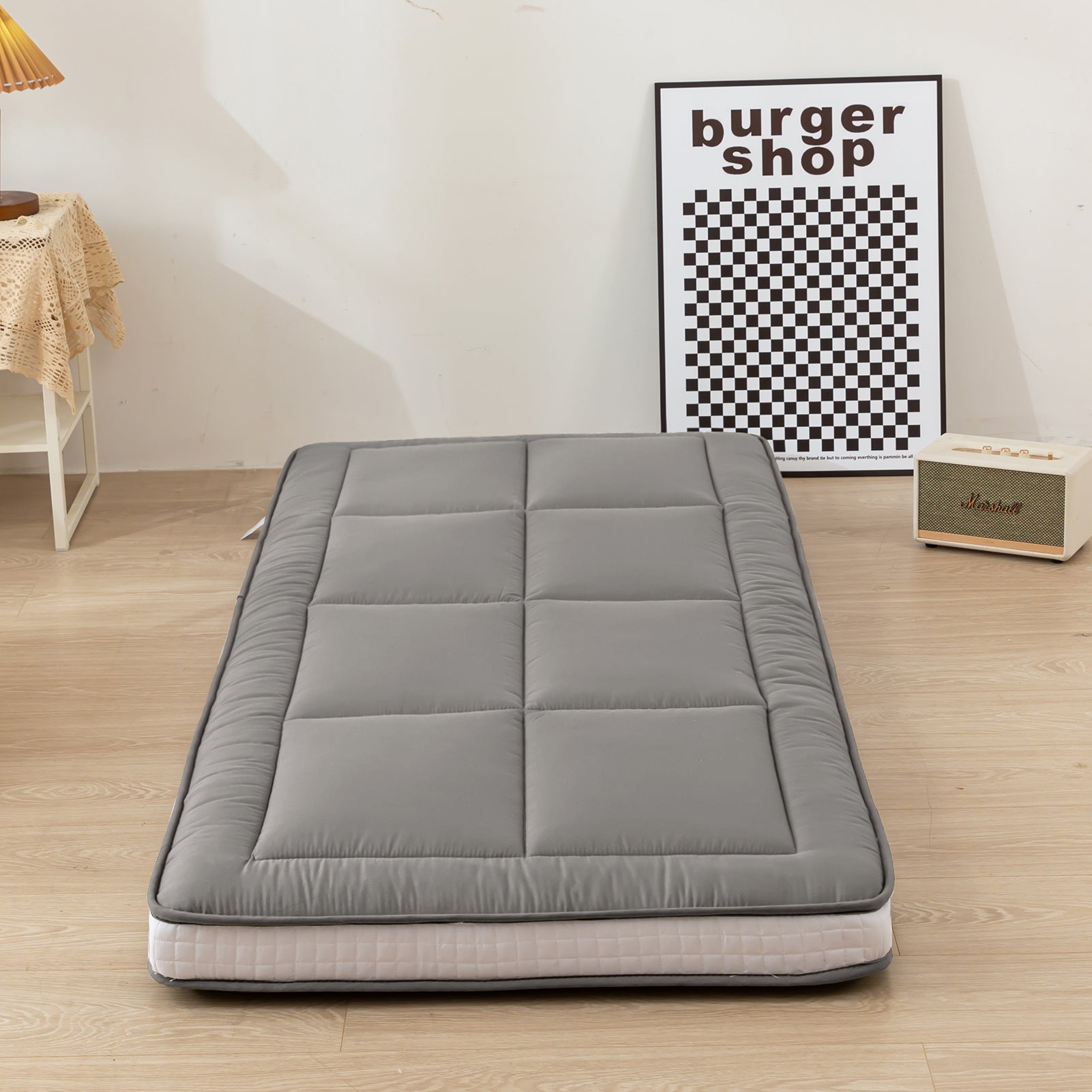 MAXYOYO 32 x 75 Inch Cot Size Futon Mattress - Foldable Floor Mattress, Tatami Mat for Guest Bed, Camping & Home Decor | Comfortable & Space-Saving Sleeping Solution