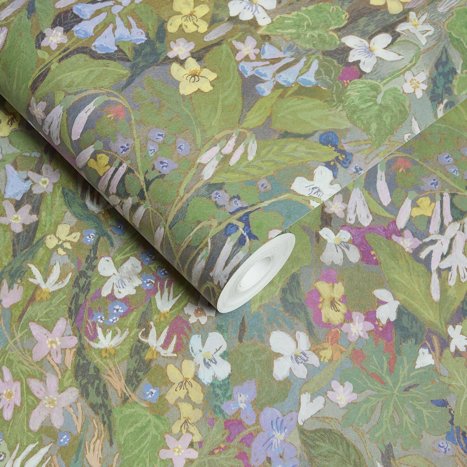 GARDENIA Wallpaper Verde - Elegant Floral Wallpaper for Home Decor - Perfect for Living Room, Bedroom & Dining Room