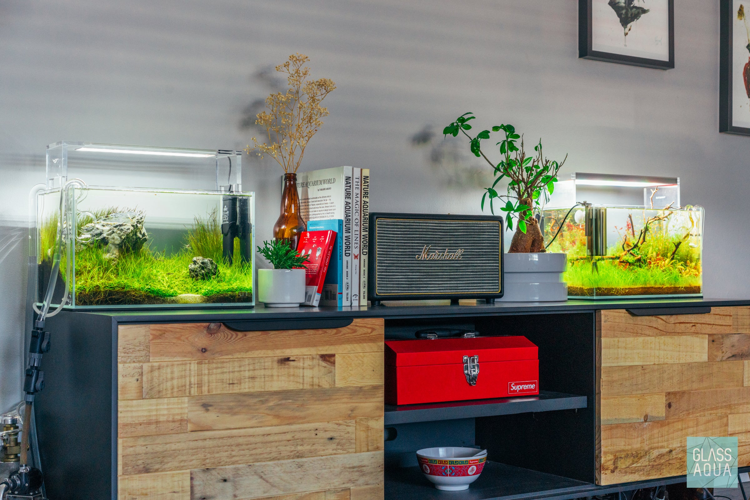 Premium UNS Rimless Nano Glass Aquarium Tank - 3 Gallon Crystal Clear Fish Tank for Betta, Shrimp & Small Aquatic Pets - Perfect for Home, Office Desktop & Zen Decor