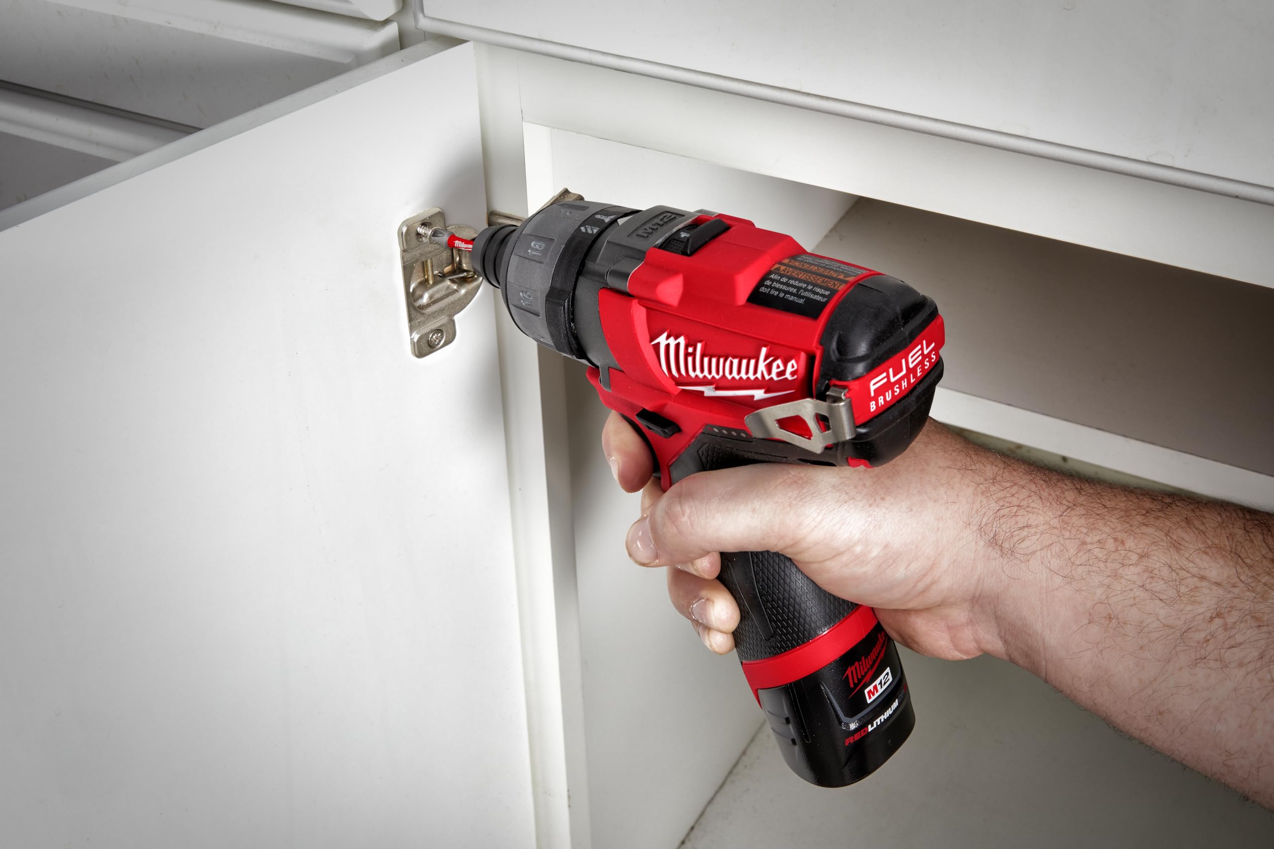Milwaukee 12V Cordless Screwdriver with 1/4-Inch Hex Chuck - Compact Power Tool for DIY Projects & Home Repairs (Model 2402-20) - Perfect for Furniture Assembly, Cabinet Installation & Electrical Work