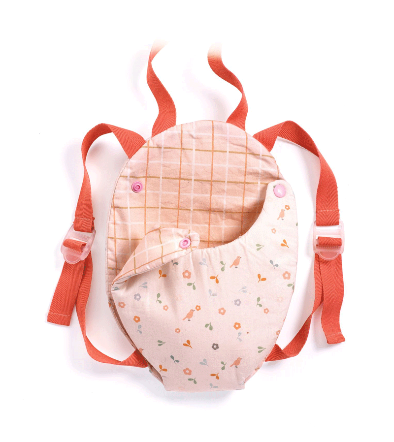 Djeco Pomea Lavender Baby Carrier - Soft & Comfortable Infant Sling for Newborns to Toddlers - Perfect for Hands-Free Parenting, Shopping & Outdoor Adventures