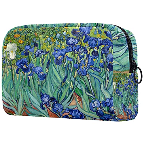 Van Gogh Irises Makeup Bag - Portable Travel Cosmetic Organizer & Toiletry Pouch for Women | Perfect for Daily Use, Travel, and Gift Giving