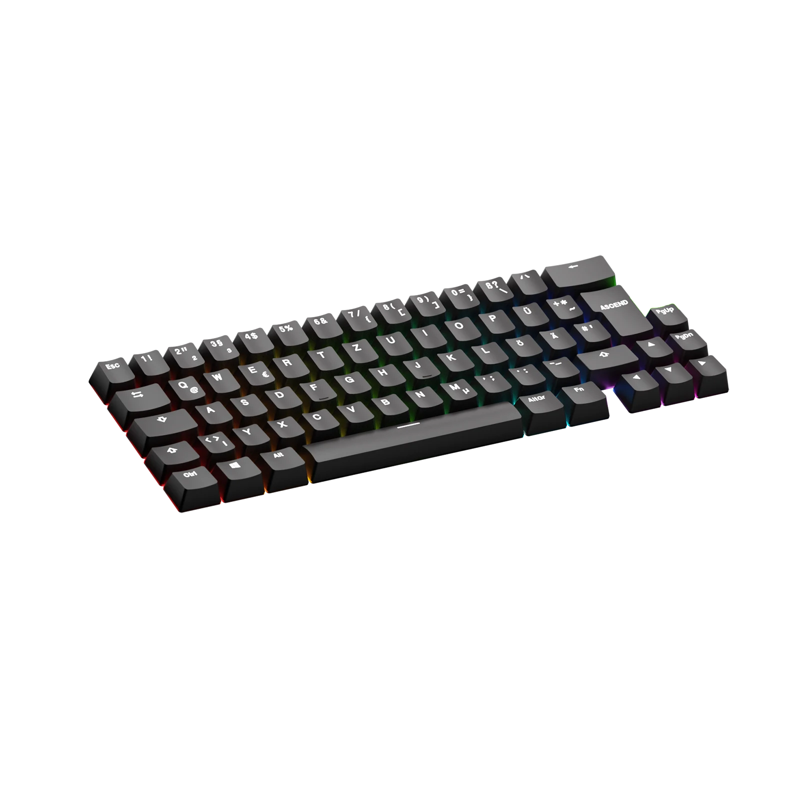 Keycaps Basics Classic Black DE - Mechanical Keyboard Keycaps for Typing & Gaming | Durable ABS Keycaps for PC, Mac, Laptop