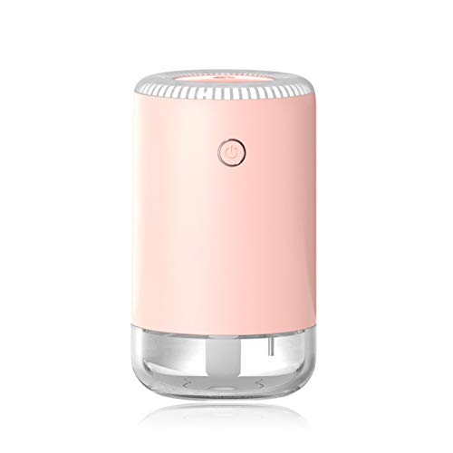 Pink USB Air Humidifier - 370ml Ultrasonic Cool Mist Diffuser with LED Night Light for Home, Office & Bedroom - Aromatherapy Essential Oil Humidifier for Better Sleep & Air Moisture