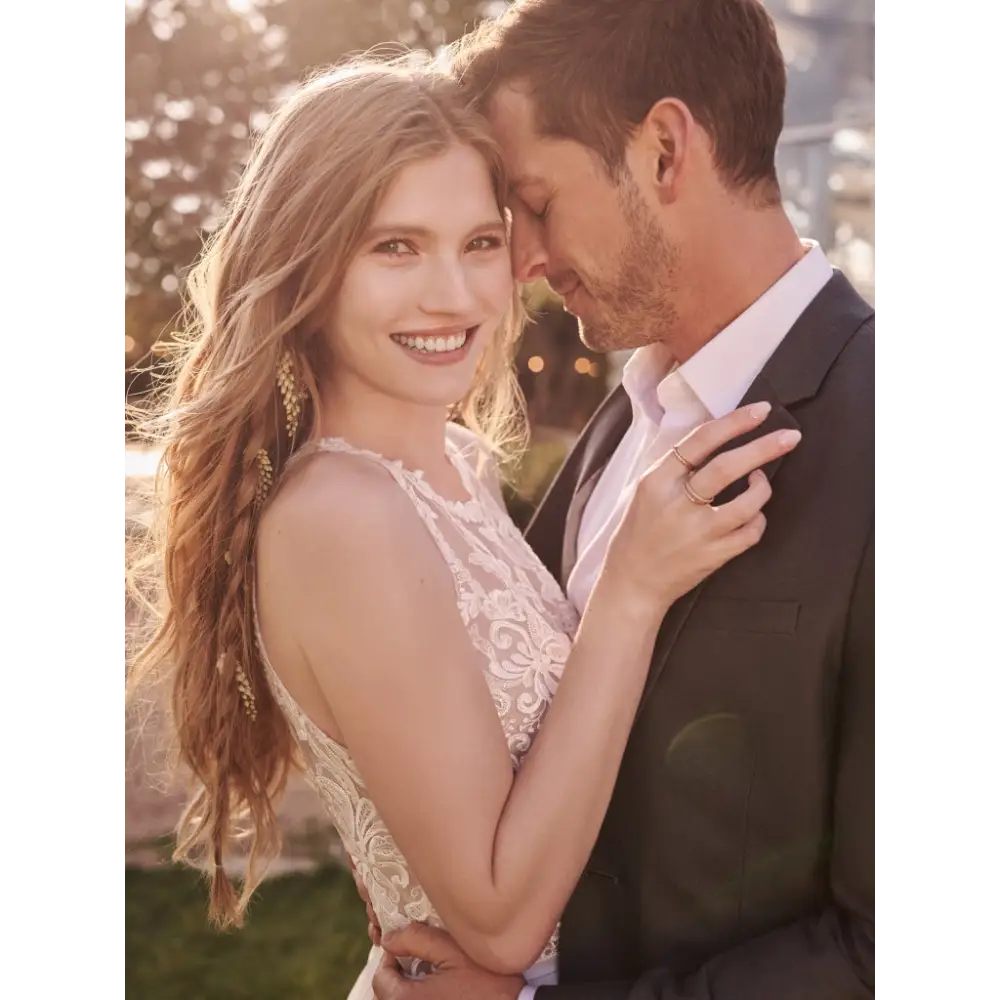 Rebecca Ingram Tasha Wedding Dress - Elegant Lace A-Line Gown for Brides | Perfect for Church, Beach & Outdoor Ceremonies