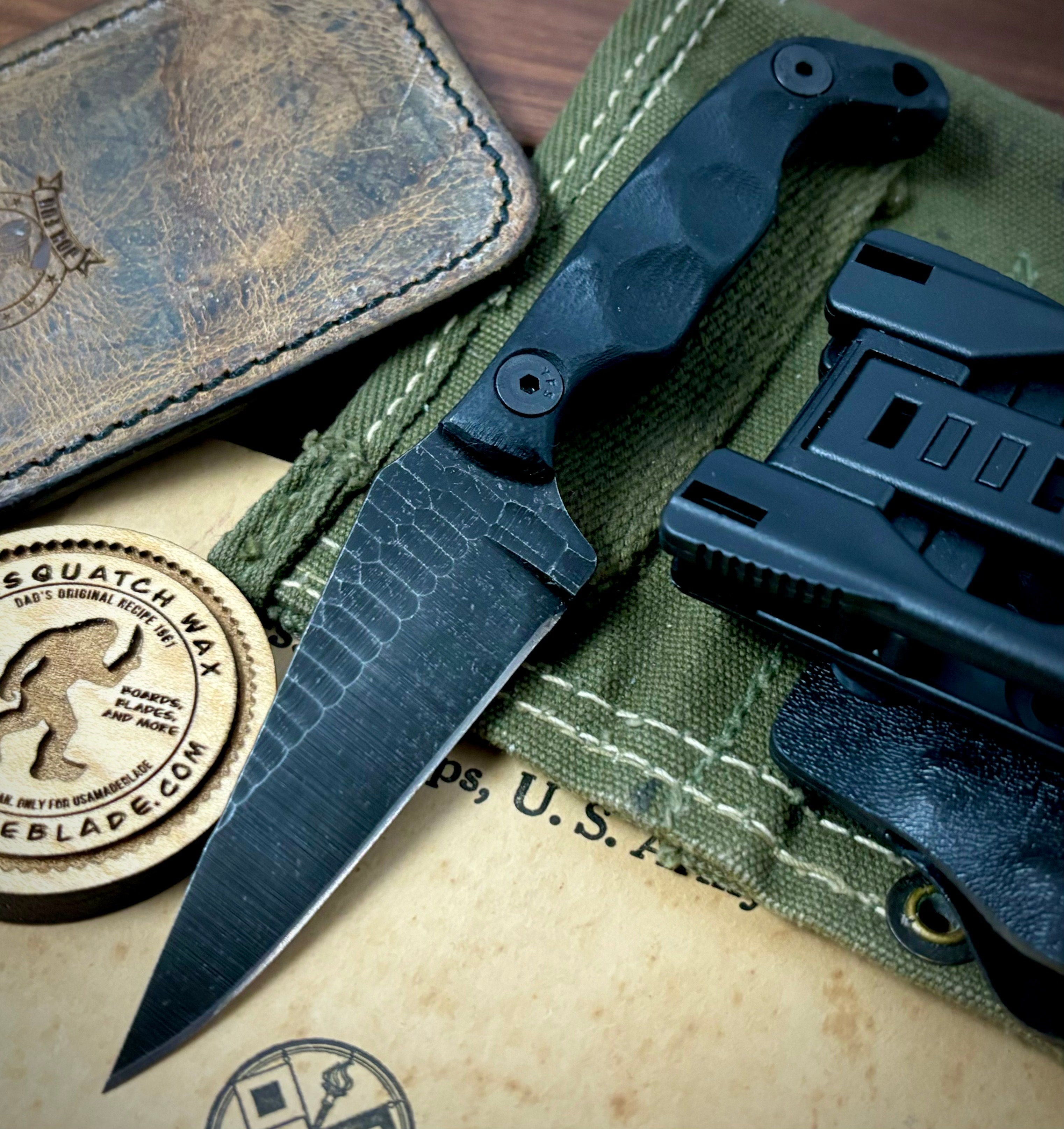 Premium Stroup Knives Mini Folding Pocket Knife with Black G10 Handle - EDC, Camping, Hiking & Outdoor Survival Tool