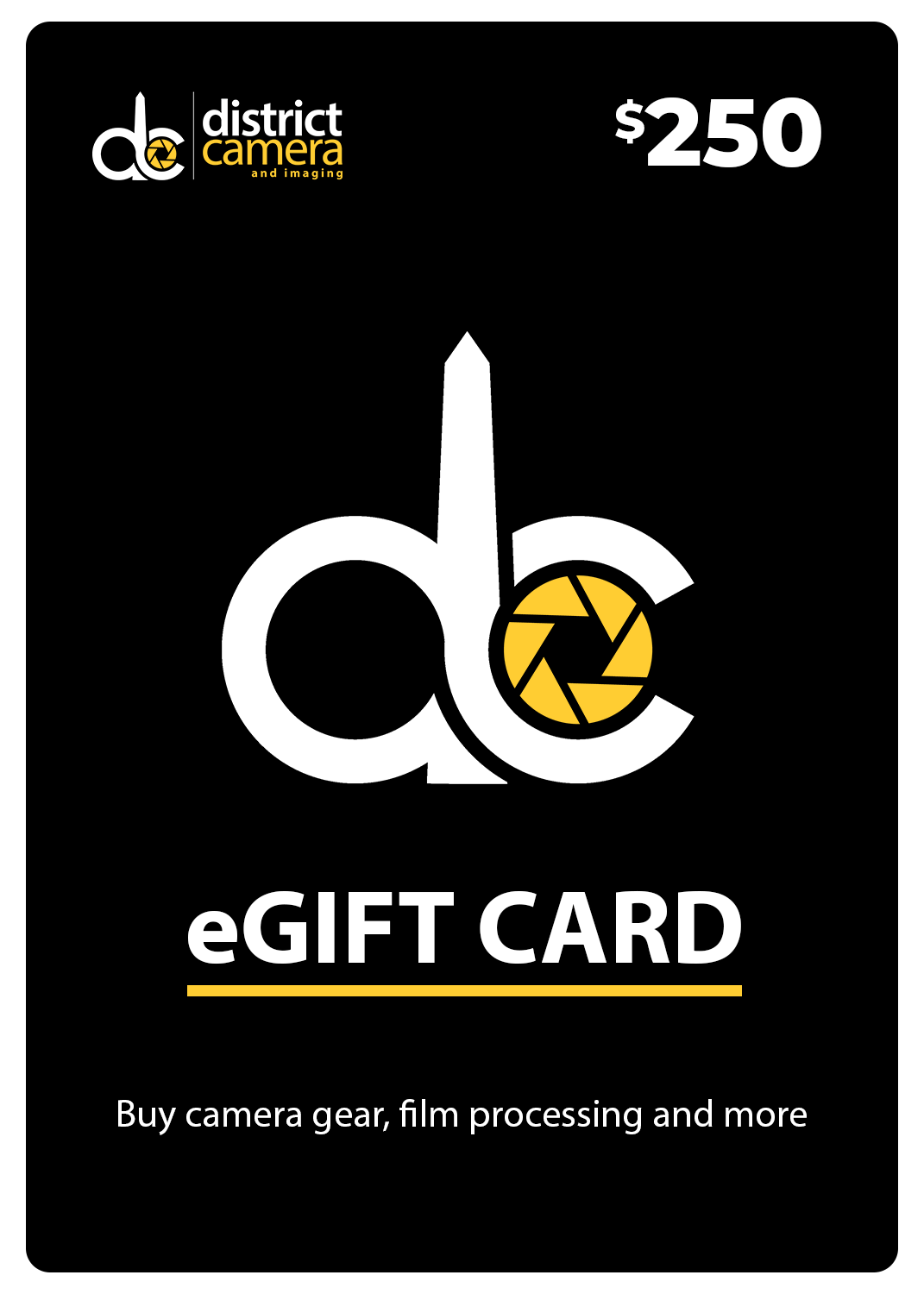 District Camera eGift Card - Digital Email Delivery | Perfect for Photography Enthusiasts & Gift Giving Occasions