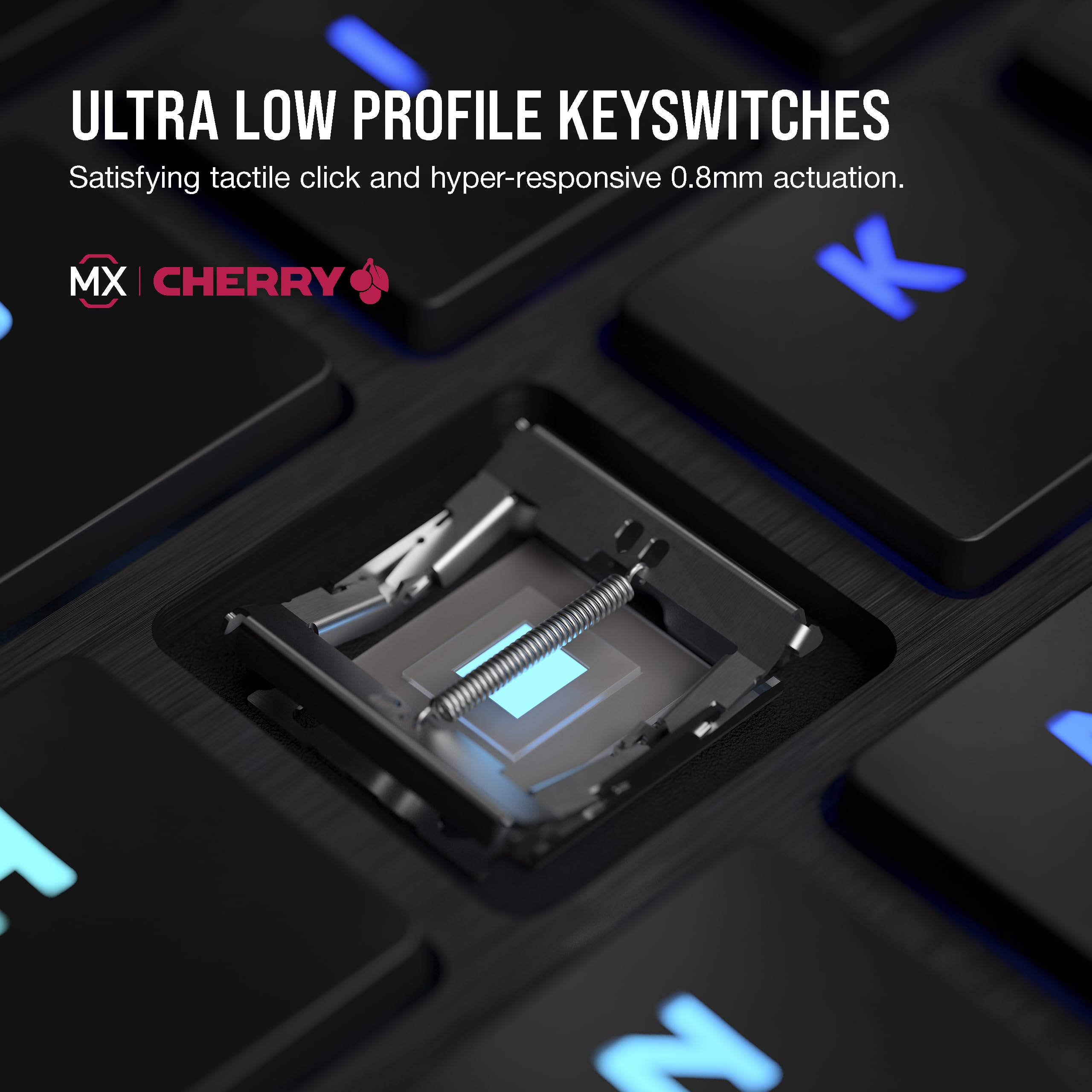 Corsair K100 AIR Wireless RGB Mechanical Gaming Keyboard - Ultra-Thin, Sub-1ms Slipstream, Low-Latency Bluetooth, Cherry MX Ultra Low Profile Keyswitches - NA Layout, QWERTY - Black | Perfect for Esports, Streaming & Office Work