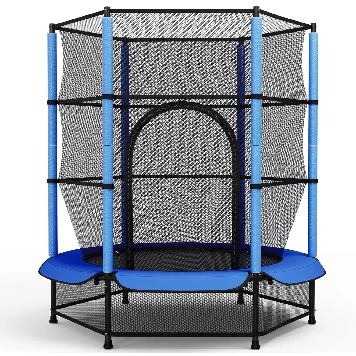 Best 140cm Mini Trampoline for Kids with Safety Net - Indoor & Outdoor Toddler Trampoline with Built-in Zipper | Perfect for Backyard Play, Exercise & Birthday Gifts