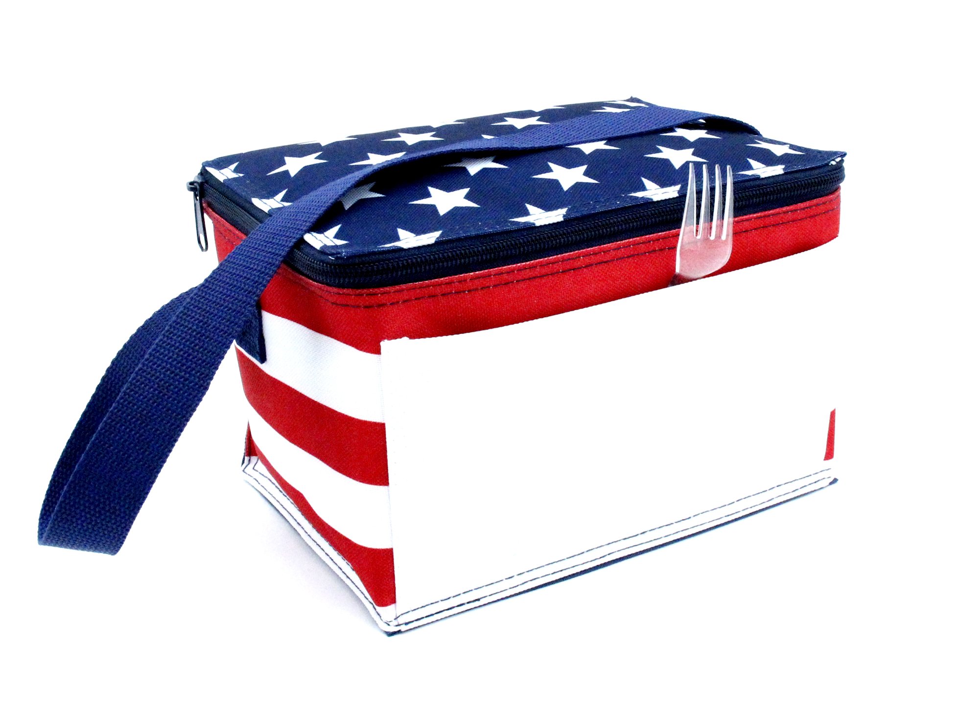 Patriotic Insulated Lunch Cooler Bag - 6 Can Capacity for Beverages & Picnics | Perfect for Work, School, Outdoor Activities & Beach Trips