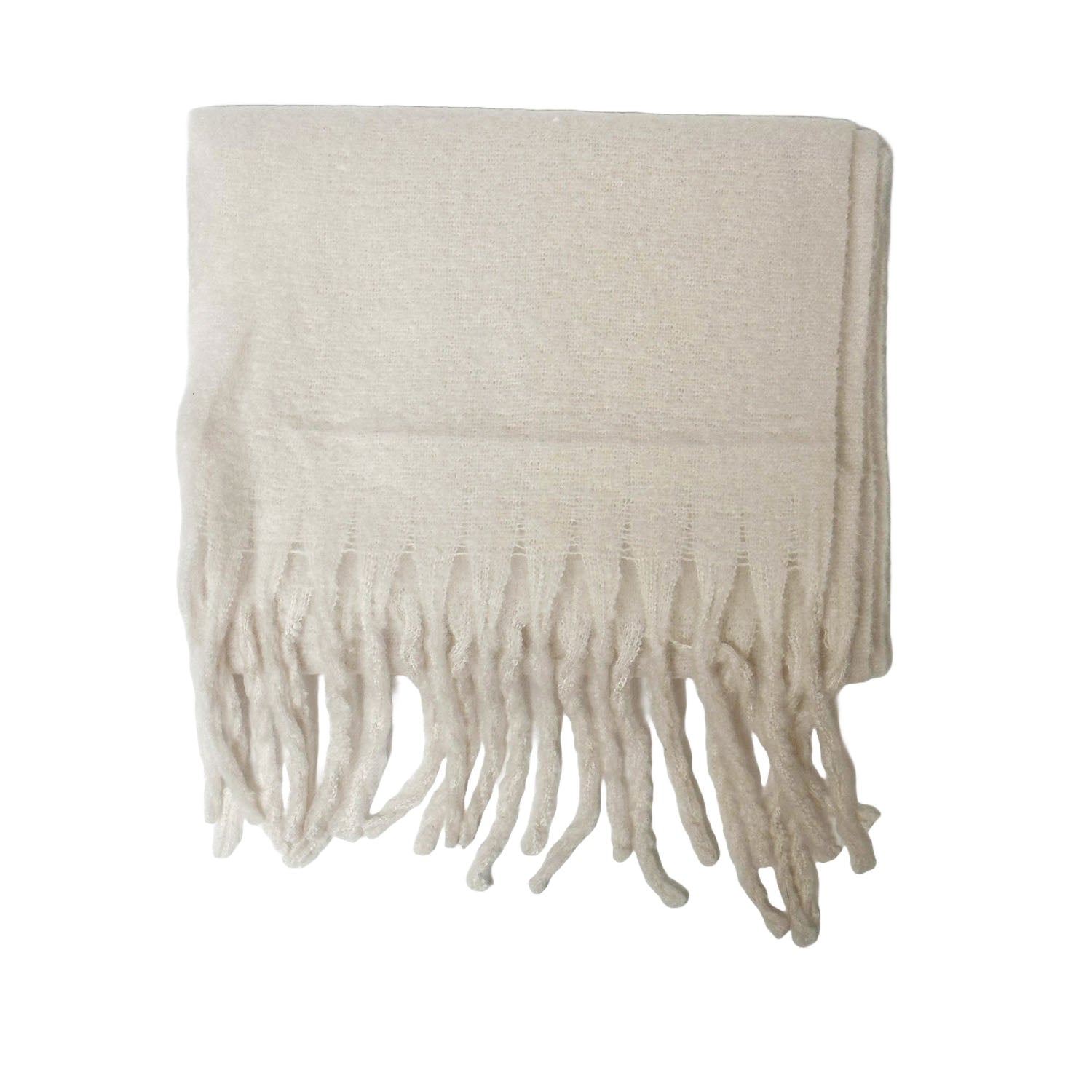 FLOOF Women's Soft Plush Blanket Scarf - Cozy Winter Wrap Shawl for Women, Cream - Perfect for Travel, Office & Outdoor Activities