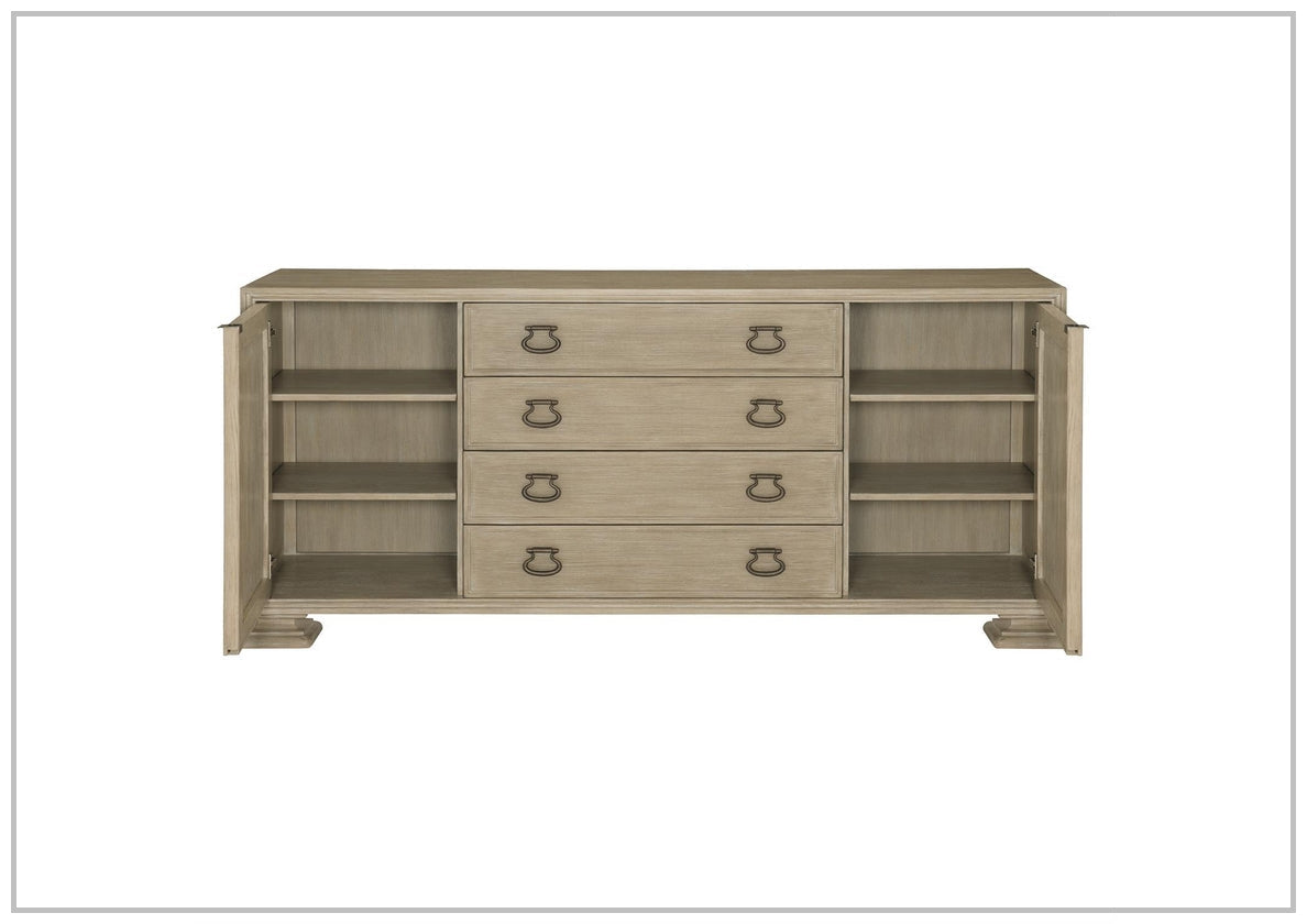 Bernhardt Santa Barbara 81.38'' Wide 4-Drawer Buffet with Solid Wood Top - Elegant Dining Room Storage Cabinet for Fine China & Entertaining