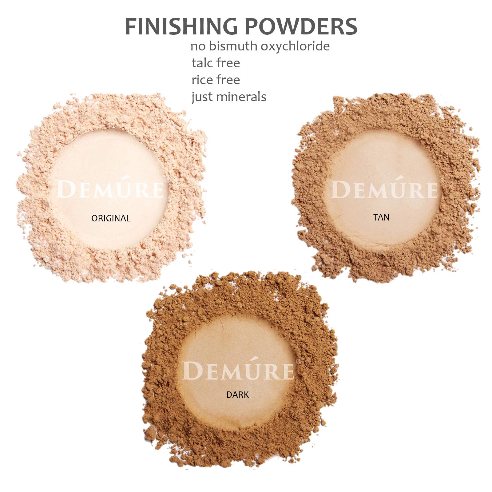 Demure Mineral Makeup Finishing Powder (Original) - Loose Face Setting Powder for Professional Makeup | Oil Control & Flawless Finish for Daily Wear & Special Occasions