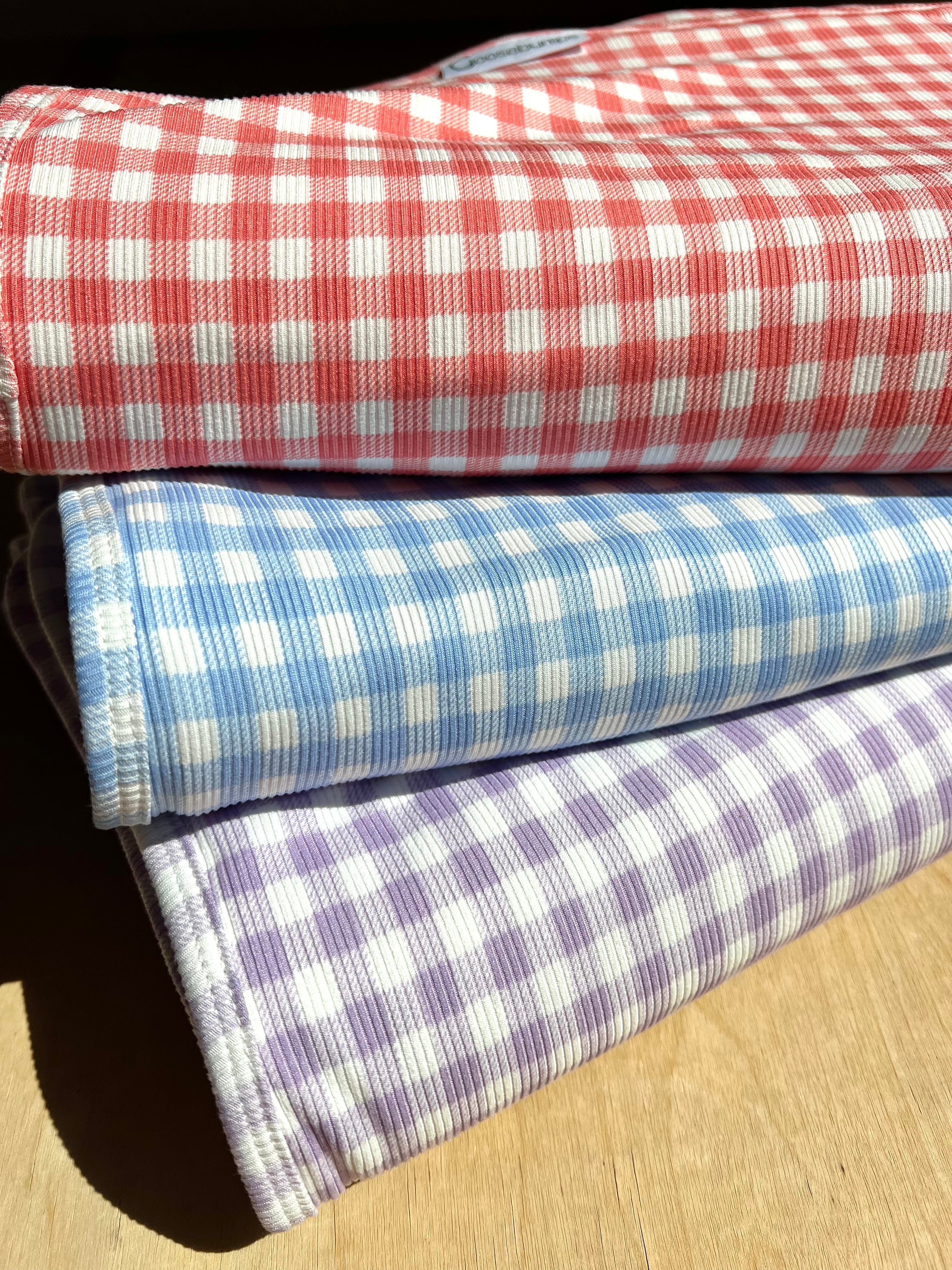 Coral Gingham Fabric - Soft & Breathable Cotton Material for Summer Dresses, Shirts, and DIY Sewing Projects | Perfect for Home Decor, Quilting, and Crafting