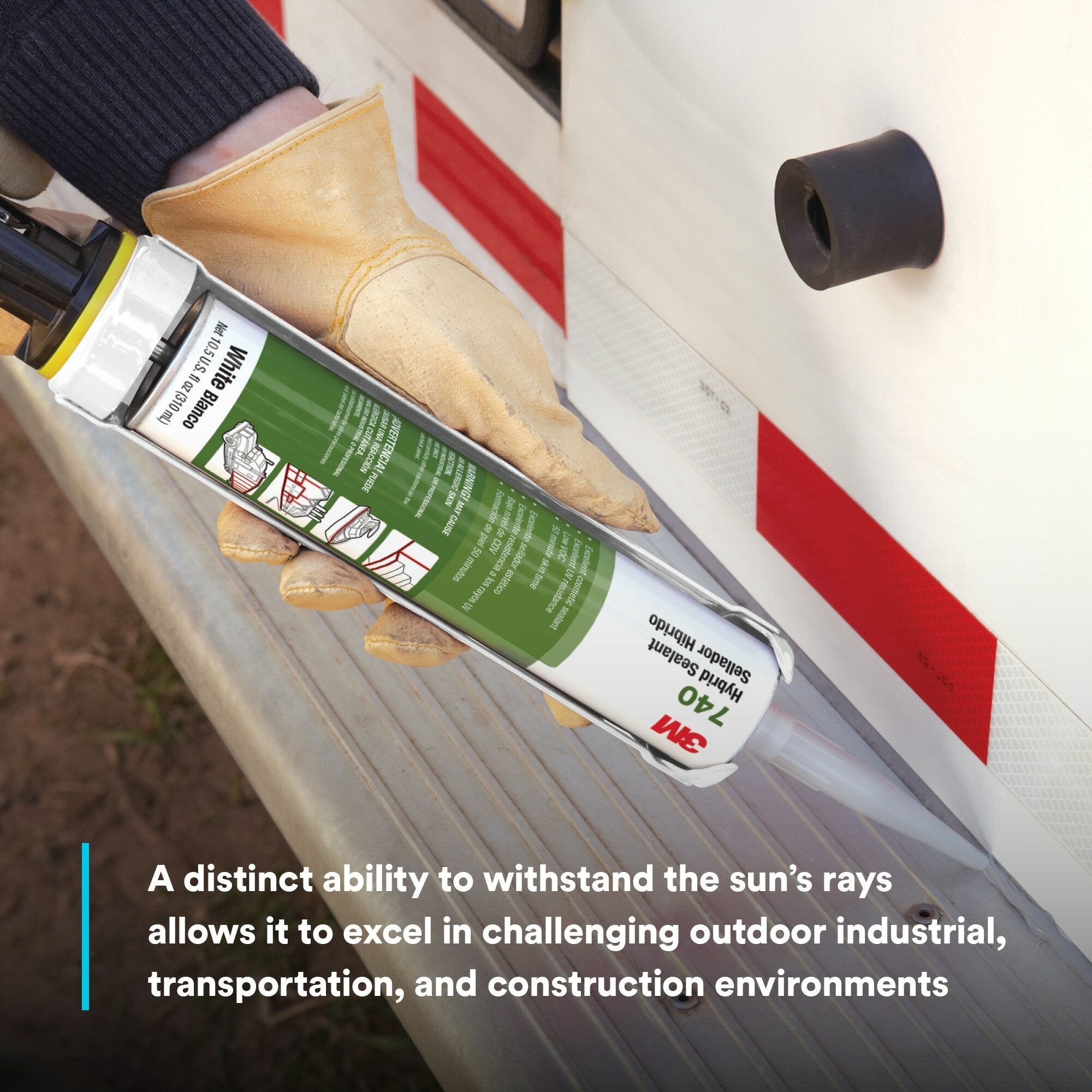 3M Adhesive Sealant 760 UV Gray - 290 mL Cartridge for Automotive, Marine & Industrial Waterproofing & Bonding