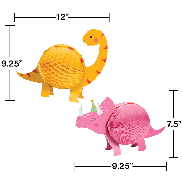 12-Piece Bulk Dinosaur Centerpieces for Girls - Perfect for Birthday Parties, Baby Showers & Themed Events