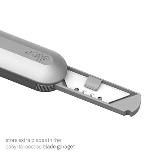 Slice 10491 Metal-Handle Utility Knife with Finger-Friendly Ceramic Blade - 6 Pack | Auto-Retracting Safety Design, Heavy-Duty Metal Handle & Comfort Grip | Extra Blade Storage, Ambidextrous & Easy Blade Change | Ideal for Office, Warehouse, DIY Projects & Packaging