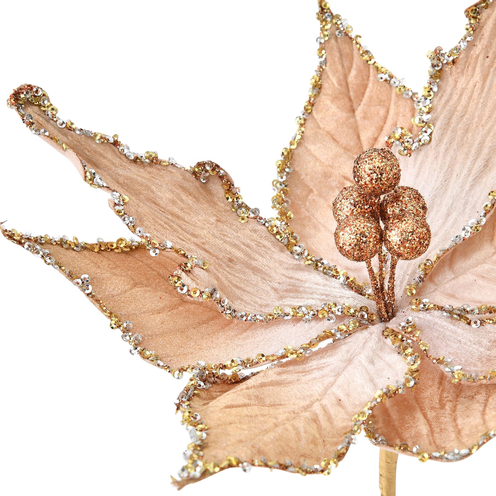 Velvet Flower Copper Artificial Plants - Realistic Home Decor for Living Room, Bedroom, Office & Wedding Centerpieces