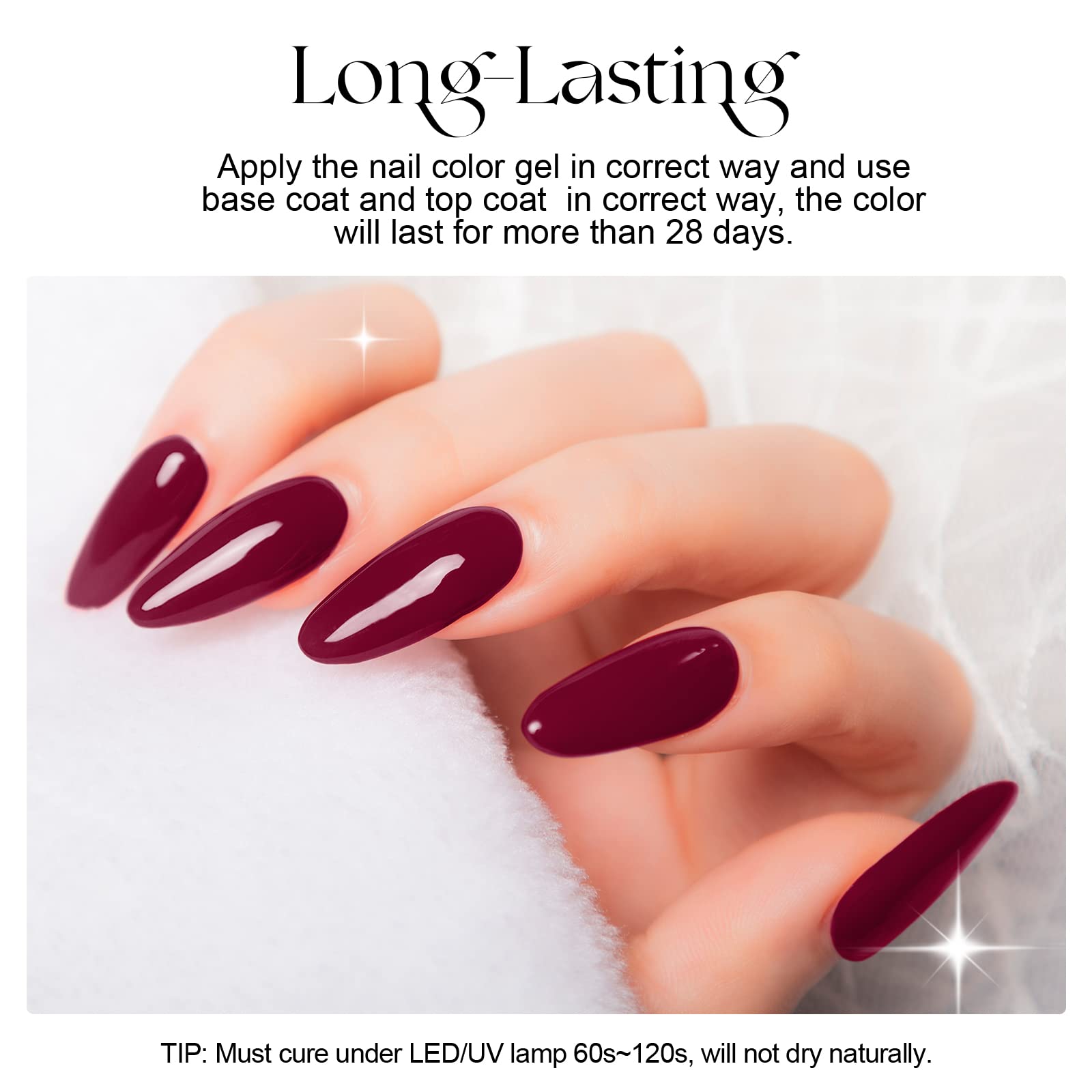 ROSALIND 6PCS Red Gel Nail Polish Set - Glitter Soak Off UV Gel Polish for Nail Art, Manicure & Pedicure | Perfect for Women's Day Gifts, Summer Nails & Professional Salon Use
