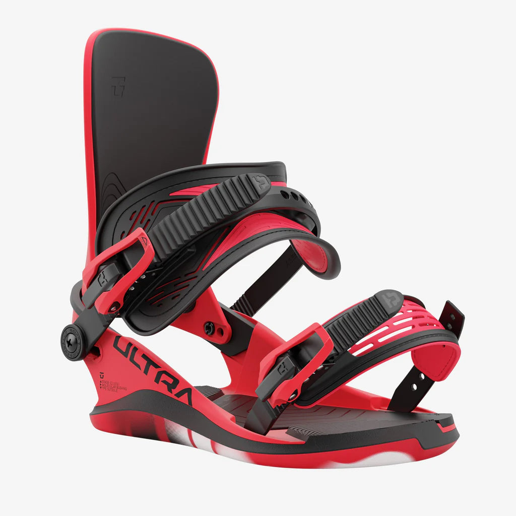 Union Ultra Binding 2025 Snowboard Bindings - Hot Red | High-Performance for All-Mountain & Freestyle Riding | Perfect for Powder, Park & Backcountry Adventures