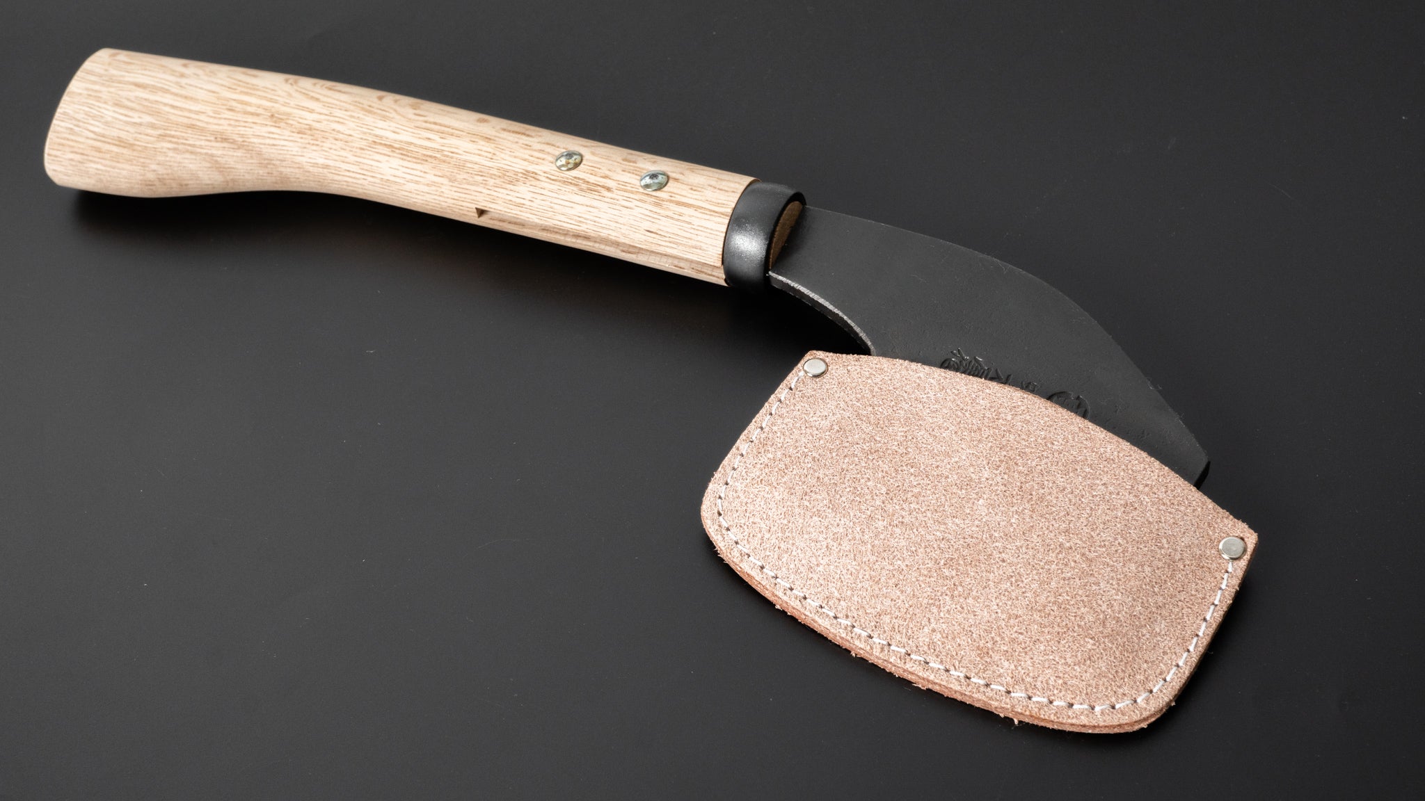 Premium Ajikataya Kubimagari Hatchet with Oak Handle - Double Bevel Design for Camping, Woodworking & Outdoor Survival