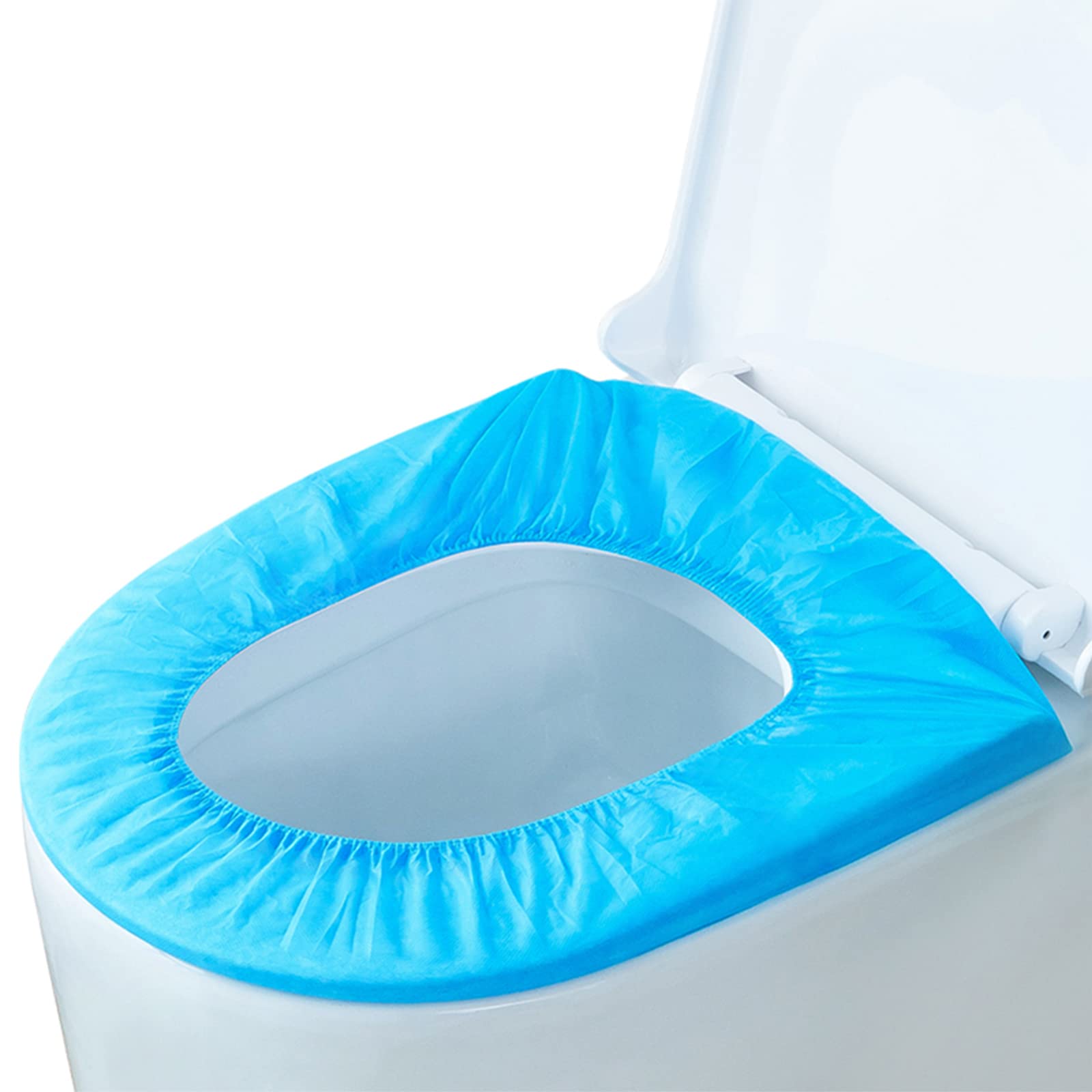 Synoigge 10 Pack Disposable Toilet Seat Covers - Travel, Hotel, Hospital & Public Restroom Use - Blue Toilet Seat Protectors for Hygiene & Convenience On-The-Go