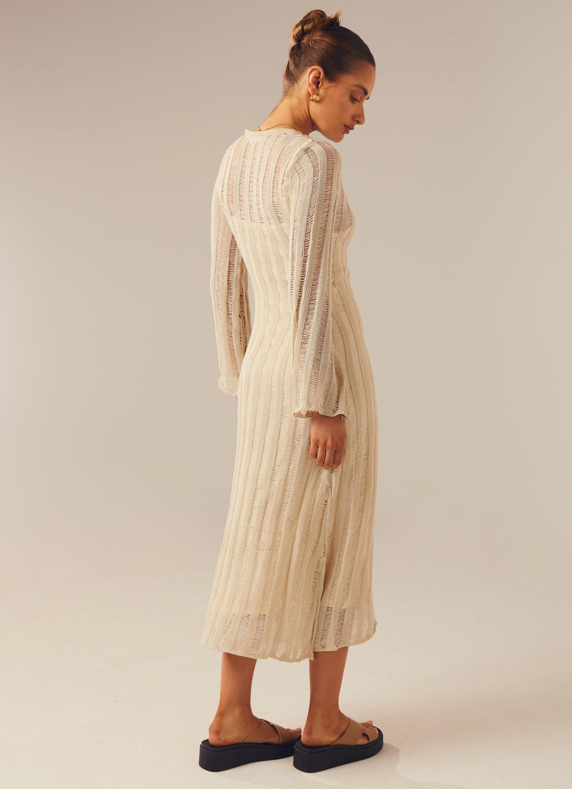 All I Want Maxi Dress - Flowy Long Boho Summer Dress in Beige | Perfect for Beach Vacations, Music Festivals & Casual Outings