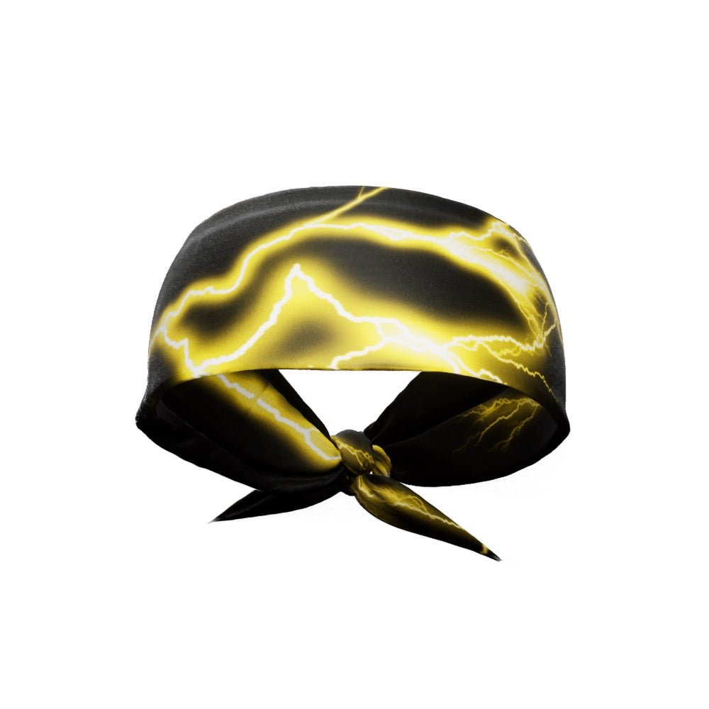 Yellow Lightning Tie Headband for Women & Girls - Stylish Hair Accessory for Sports, Workouts, and Everyday Fashion