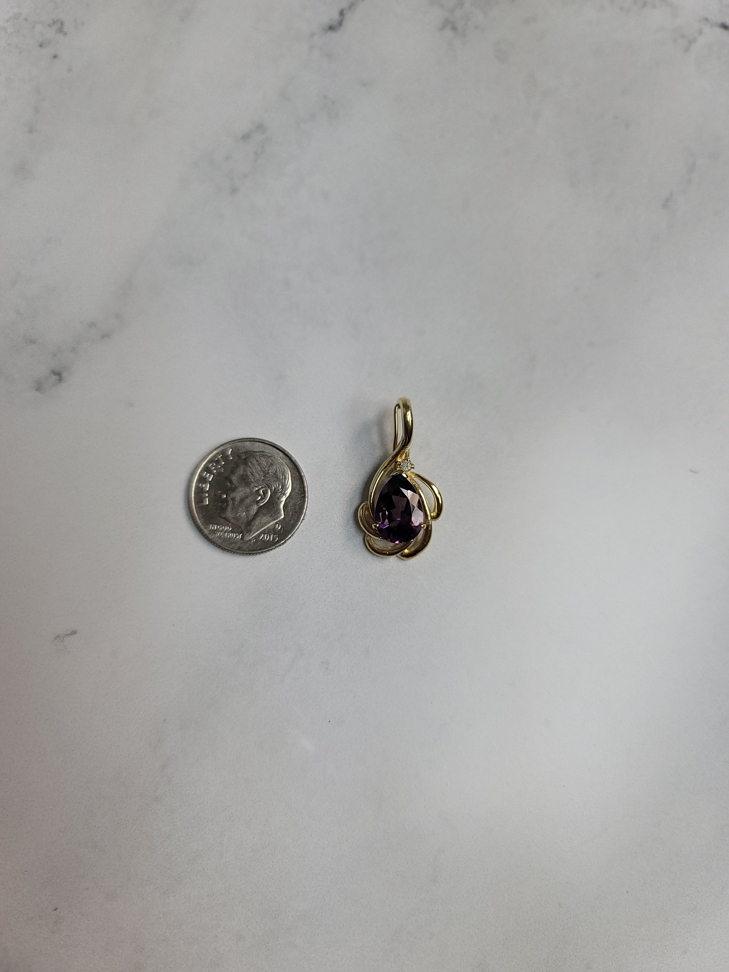Elegant Pear Shaped Amethyst Pendant Necklace for Women | 925 Sterling Silver Jewelry Gift | Perfect for Weddings, Anniversaries & Special Occasions