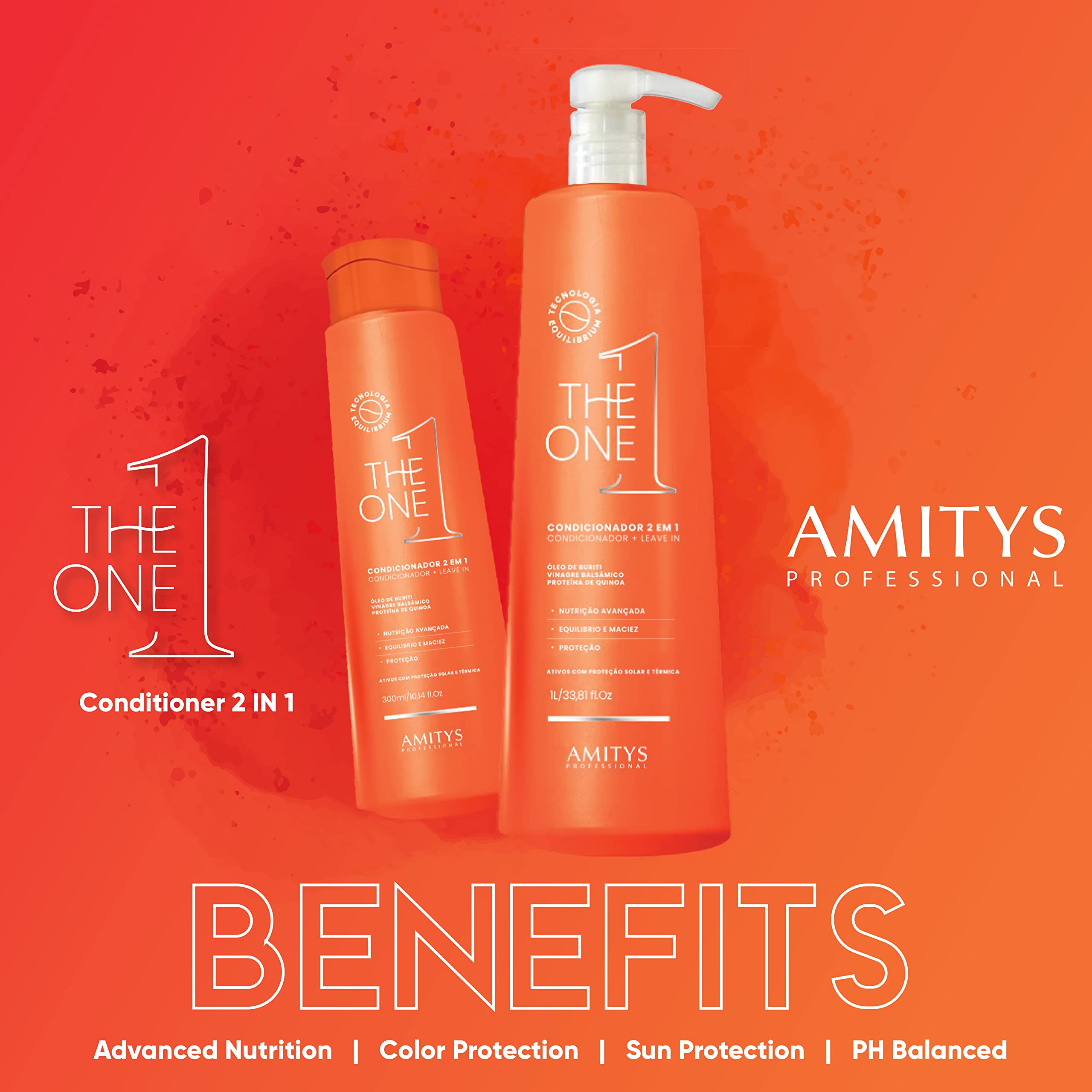 The One 2 in 1 Hydrating Conditioner with Buriti Oil & Quinoa Protein - Vegan, Damage Repair & Hair Strengthening Treatment - Petroleum, Sulfate & Paraben Free (300ml) - Perfect for Dry, Damaged Hair & Daily Nourishment