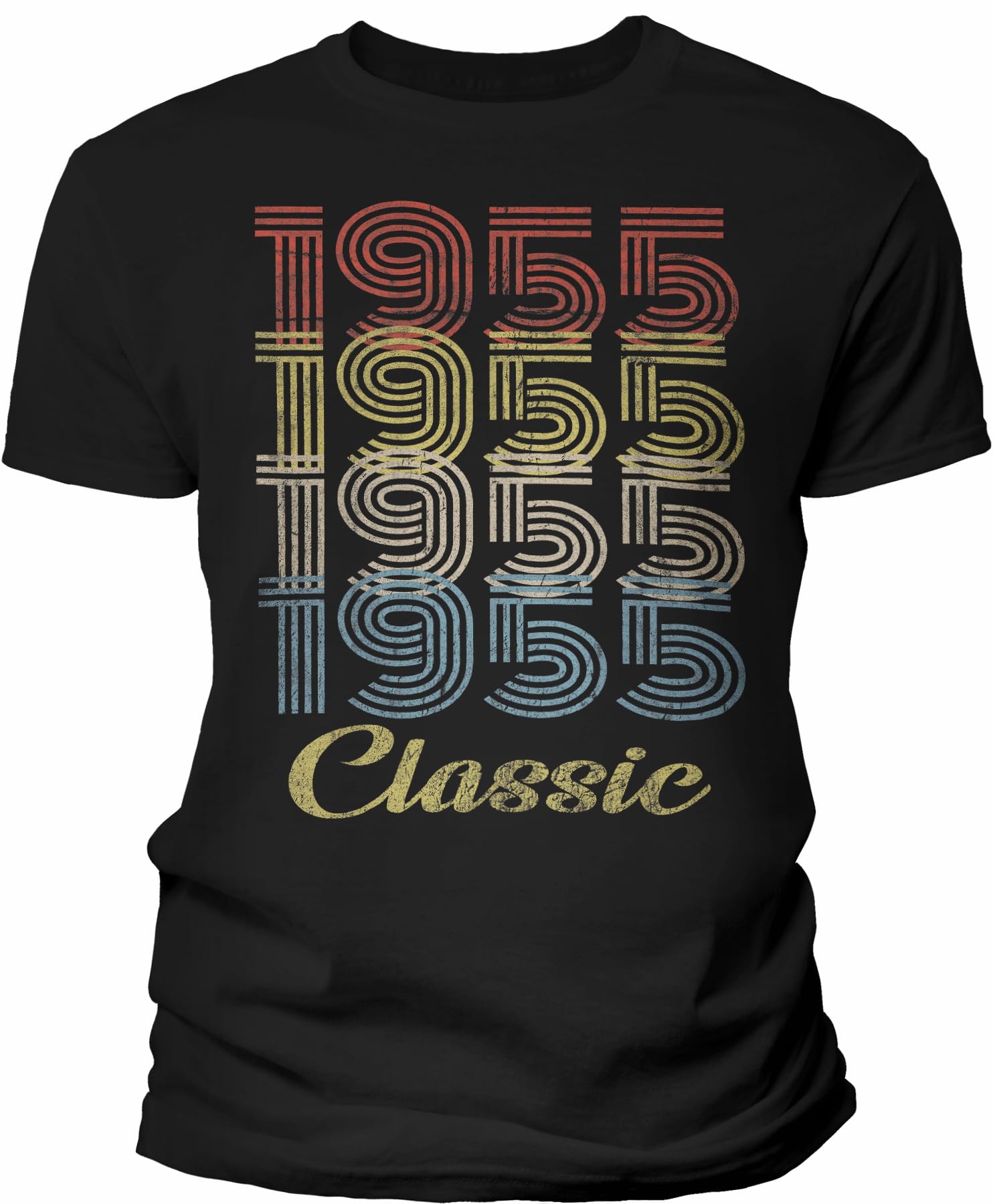 Classic 1955 Retro 70th Birthday Gift T-Shirt for Men - Vintage Style 70 Years Old Celebration Apparel - Perfect for Birthday Parties, Family Gatherings & Milestone Events