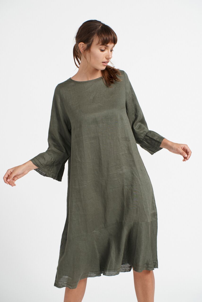 Flippy Dress in Khaki - Stylish & Comfortable Women's Summer Dress for Casual Outings & Beach Vacations