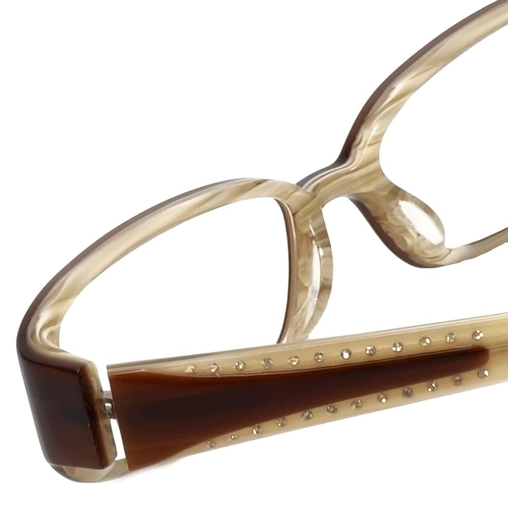 Calabria 848 Techno Optical Reading Glasses with Hard Case - Lightweight & Stylish for Computer Work, Reading, and Office Use