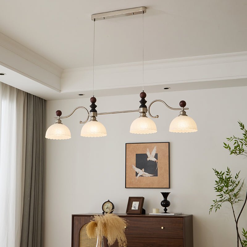Caravelle Island Pendant Light - Modern Glass Hanging Fixture for Kitchen, Dining Room & Bedroom - Elegant Ceiling Lighting for Home Decor