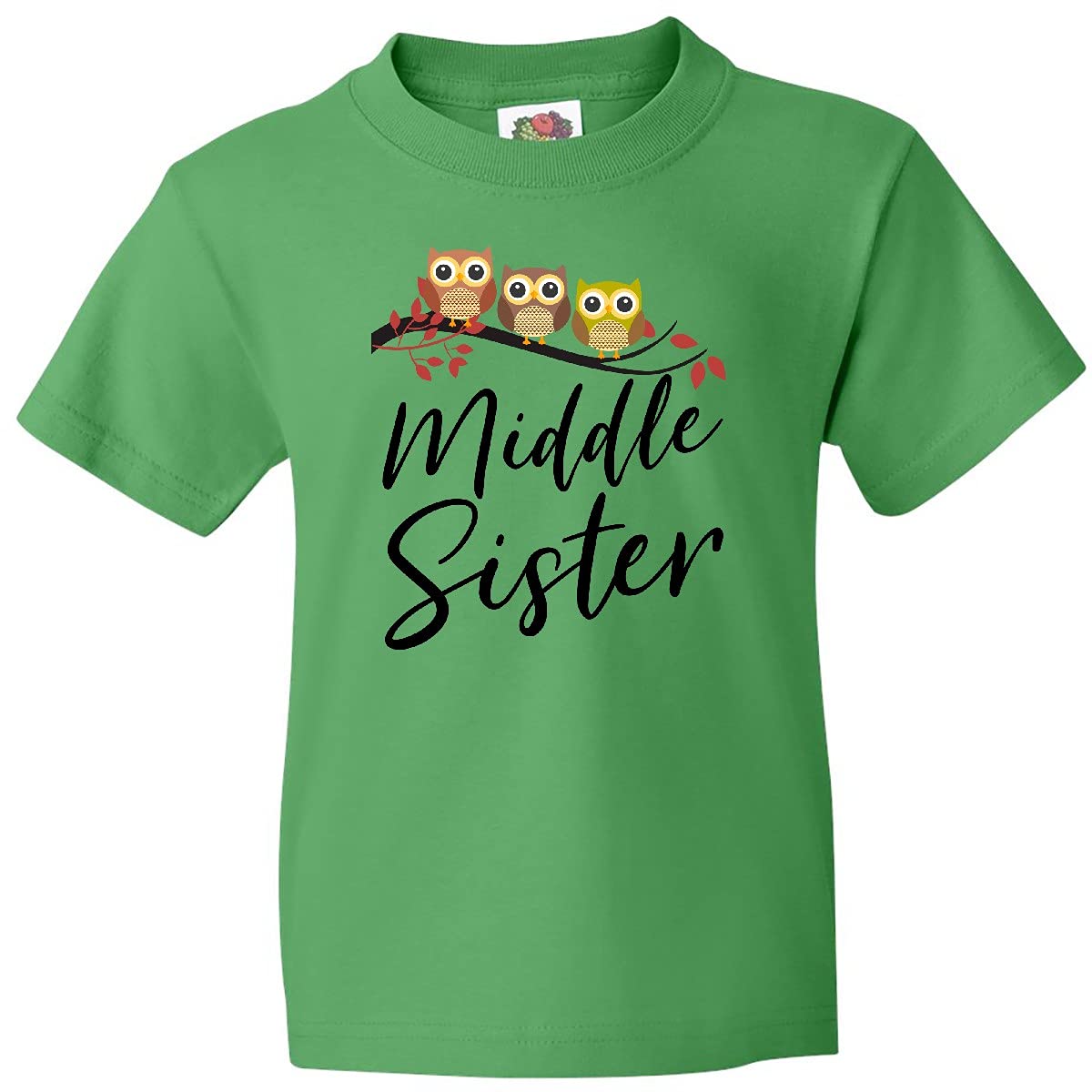 Inktastic Middle Sister Youth T-Shirt - Funny Sibling Gift for Girls - Soft Cotton Tee for School, Family Events & Casual Wear