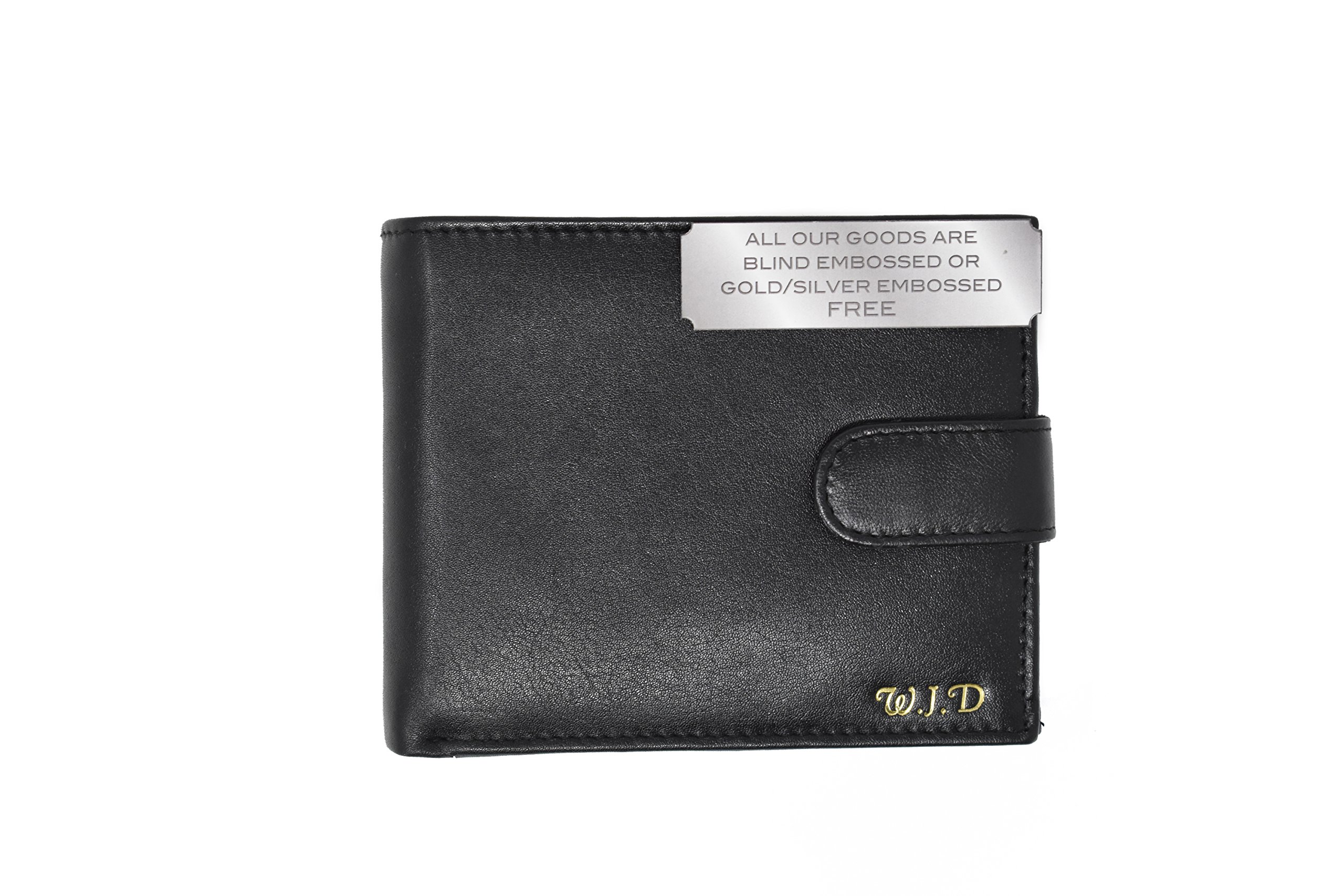 Personalized Black Engraved Genuine Soft Leather Wallet with Coin Pocket - Perfect Gift for Men & Women, Ideal for Everyday Use, Travel, and Business
