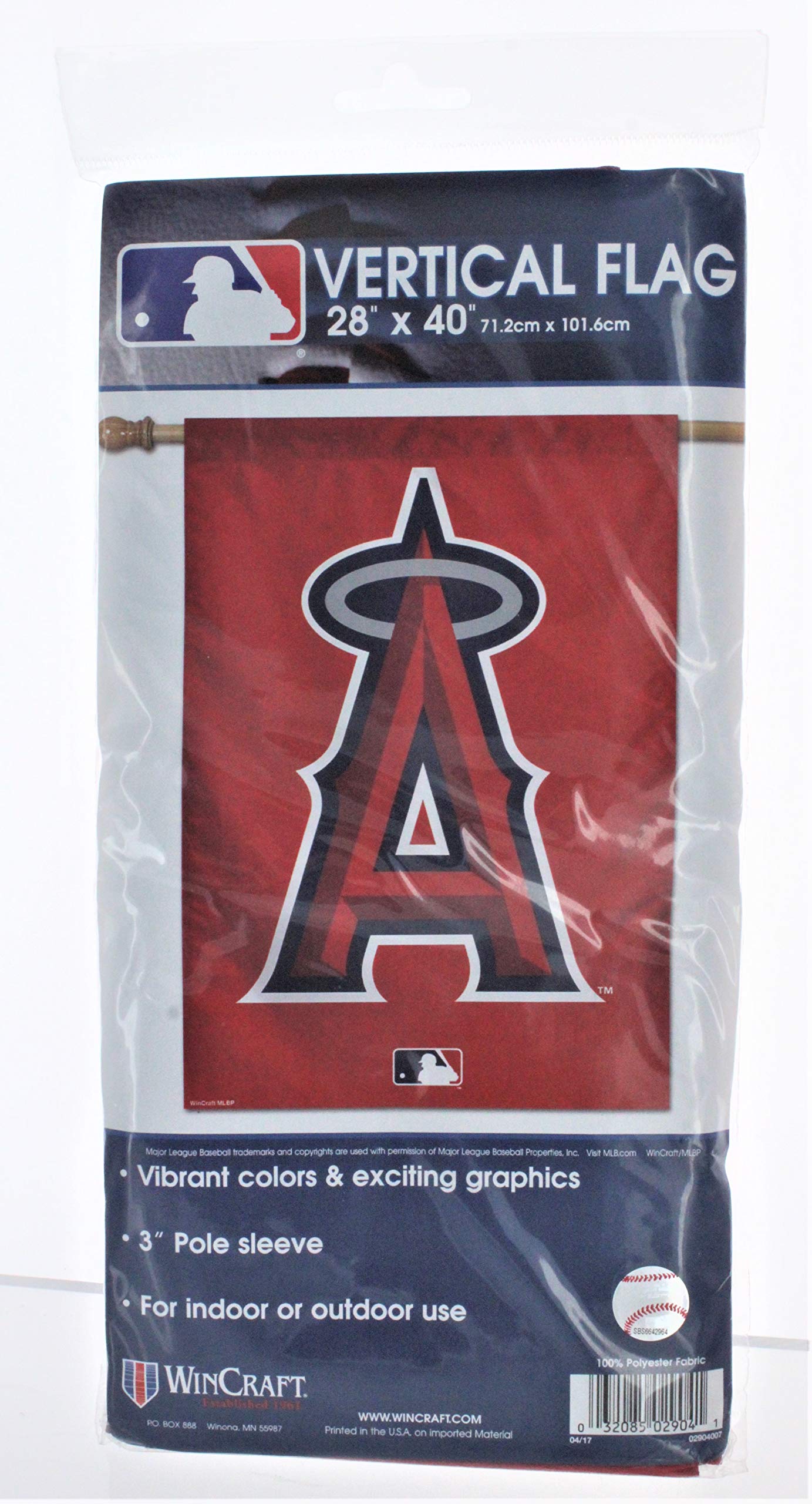 WinCraft LA Angels House Flag - Officially Licensed MLB Team Banner for Outdoor & Indoor Decor - Perfect for Game Day, Backyard Parties, and Sports Fan Gifts
